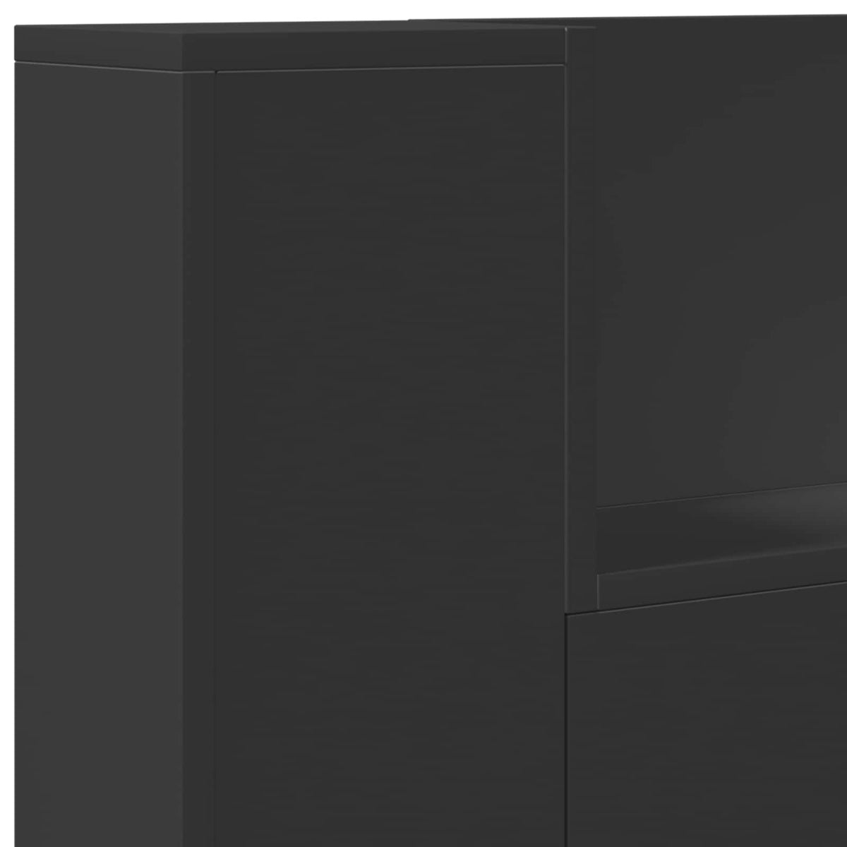 Uzglavlje Crna 100 x 16,5 x 103,5 cm Konstruirano drvo