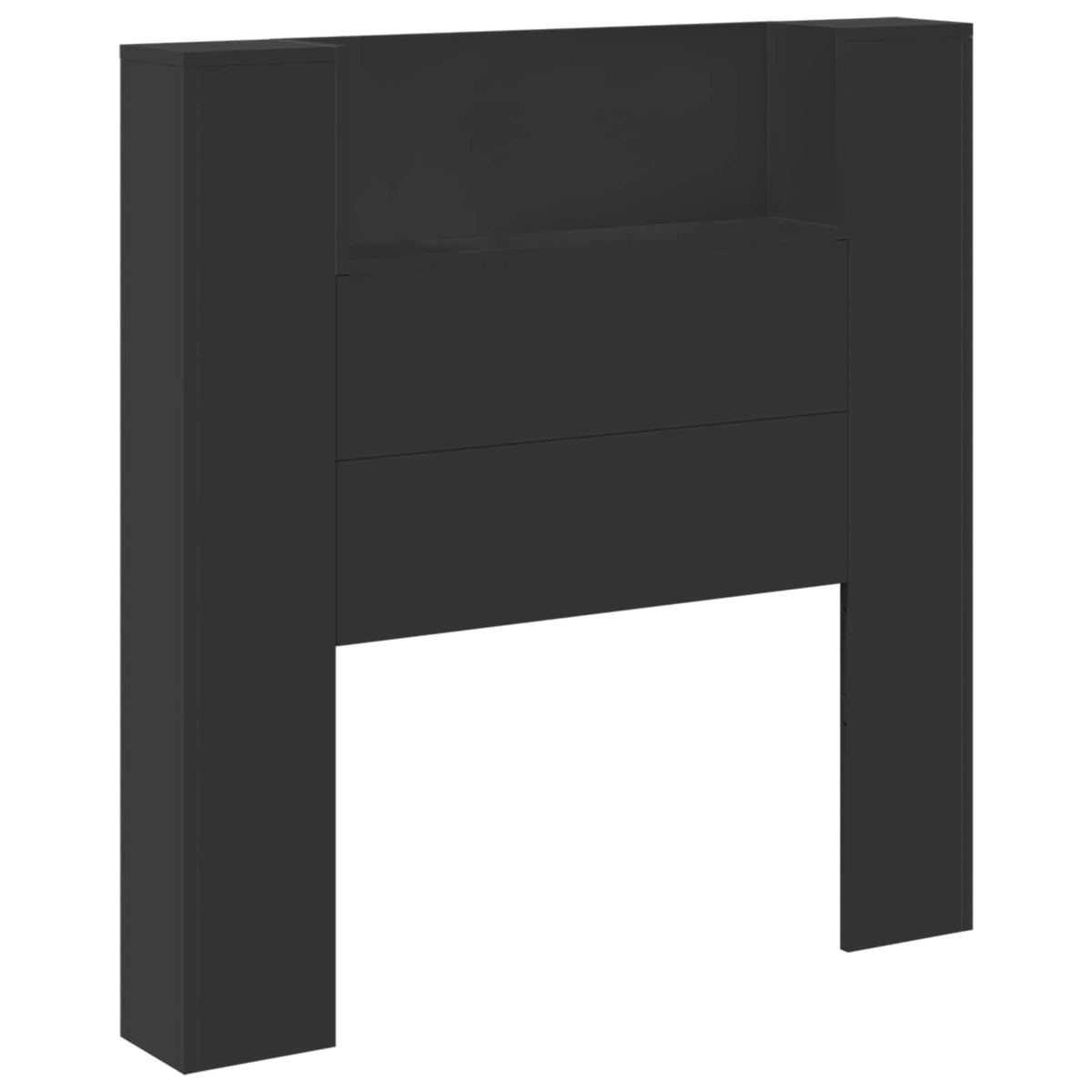 Uzglavlje Crna 100 x 16,5 x 103,5 cm Konstruirano drvo