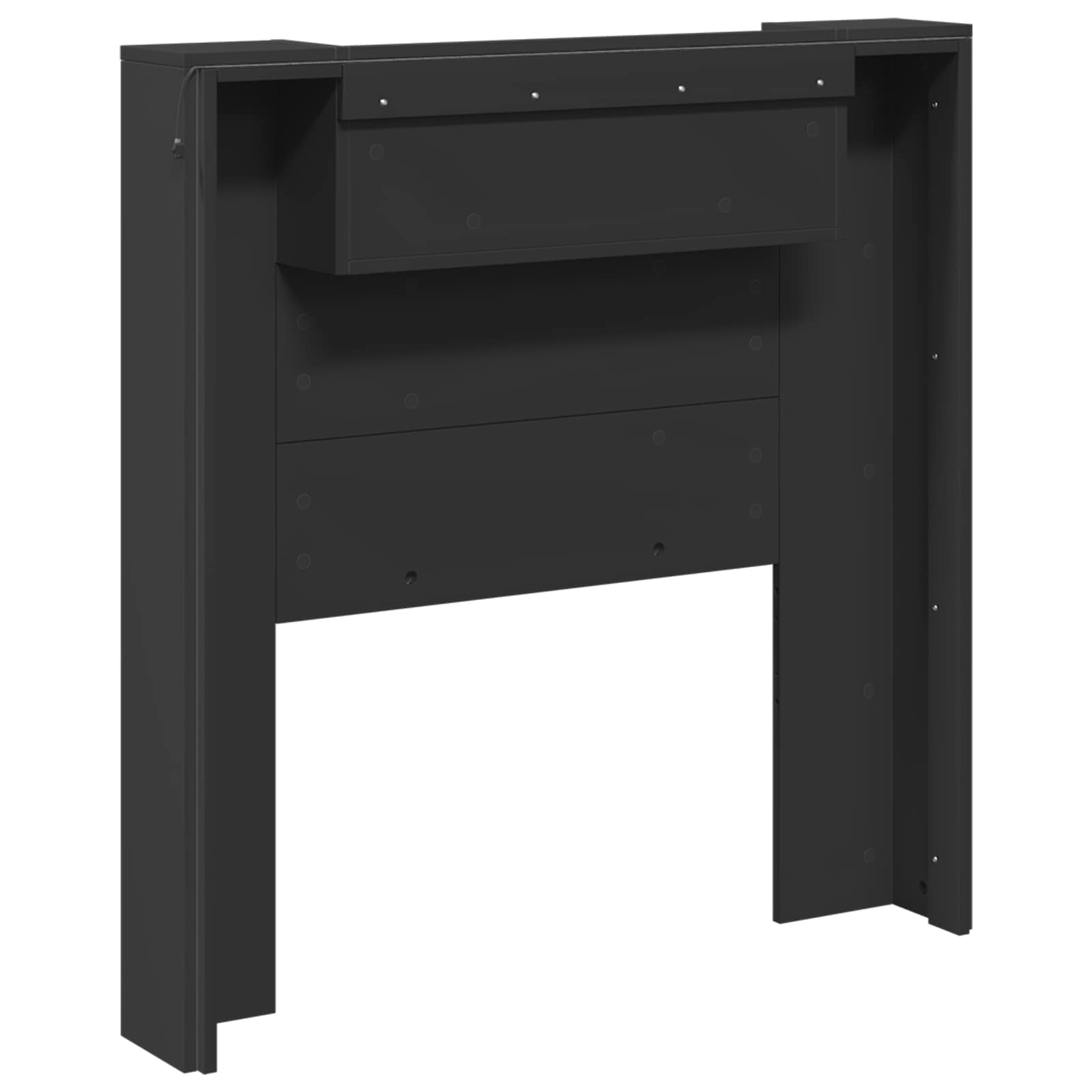 Uzglavlje Crna 100 x 16,5 x 103,5 cm Konstruirano drvo