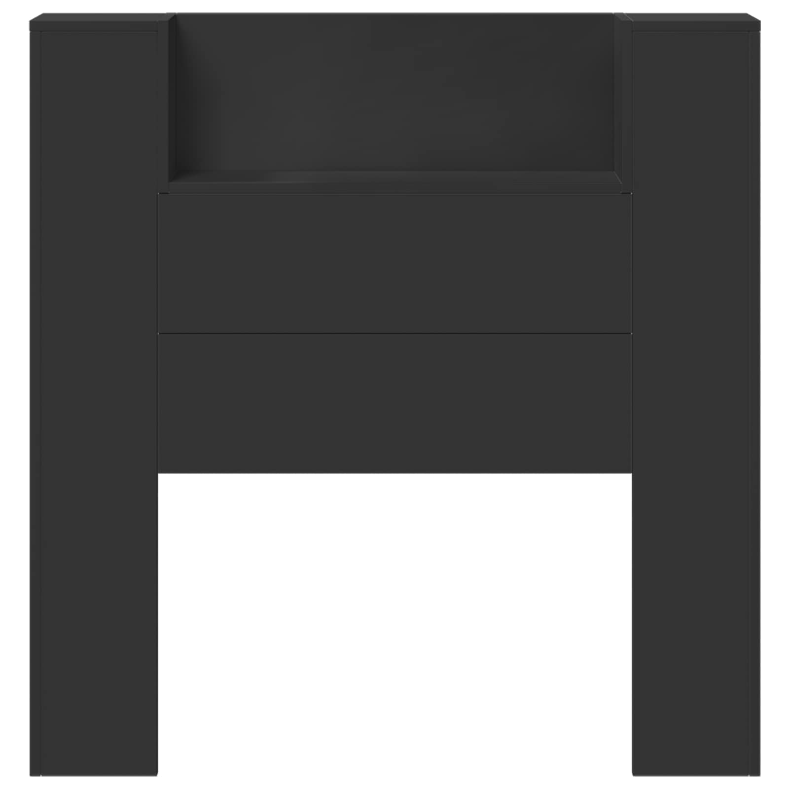 Uzglavlje Crna 100 x 16,5 x 103,5 cm Konstruirano drvo