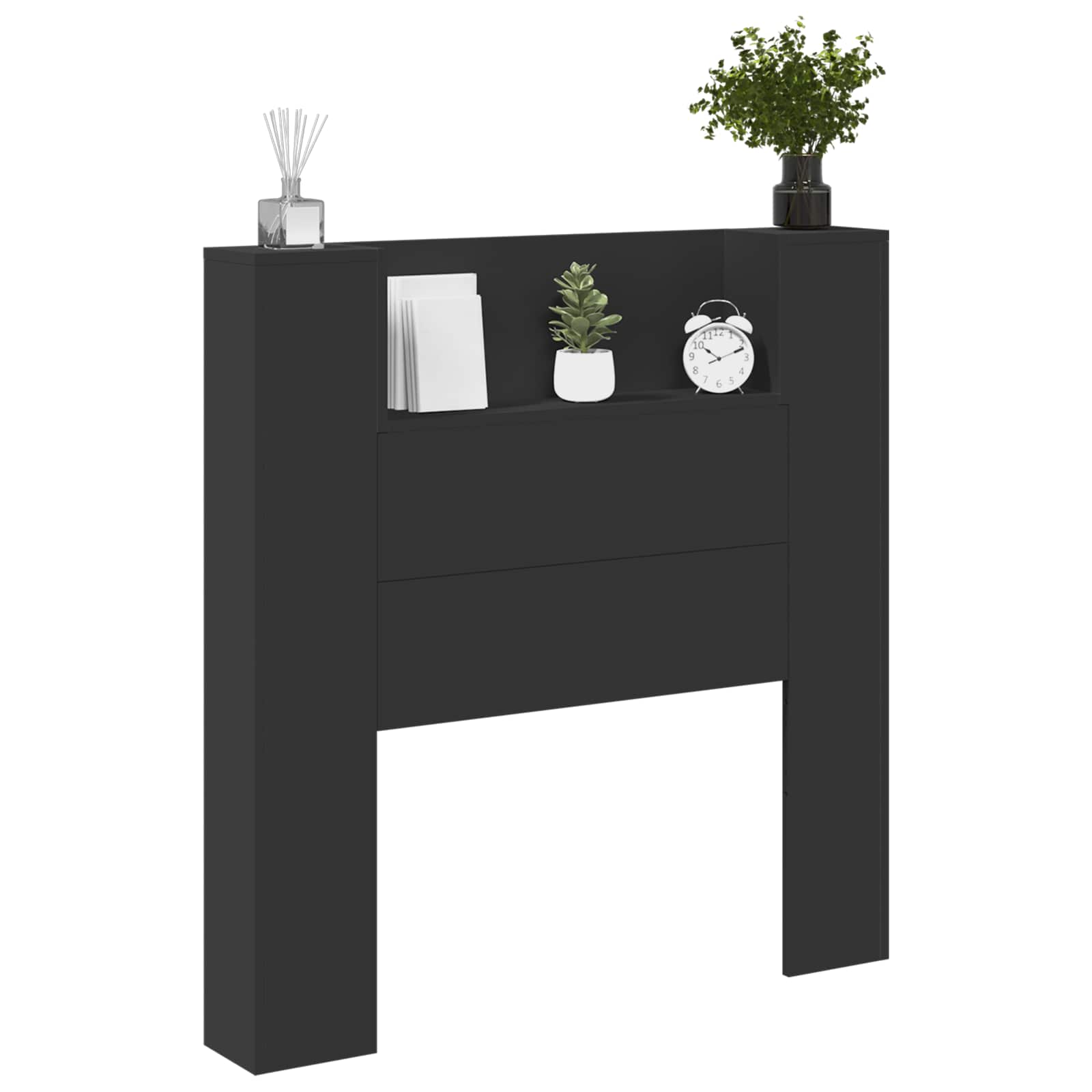 Uzglavlje Crna 100 x 16,5 x 103,5 cm Konstruirano drvo
