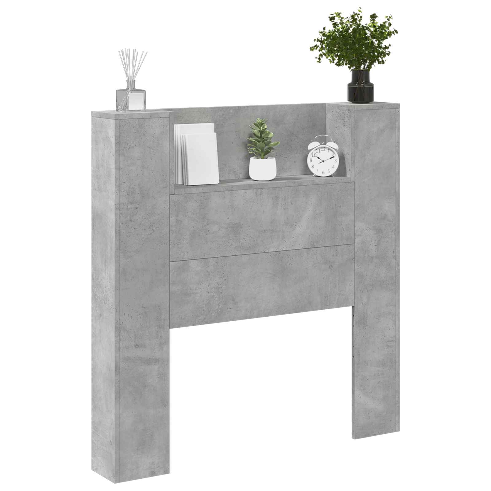 Uzglavlje Betonski sivi 100 x 16,5 x 103,5 cm Konstruirano drvo