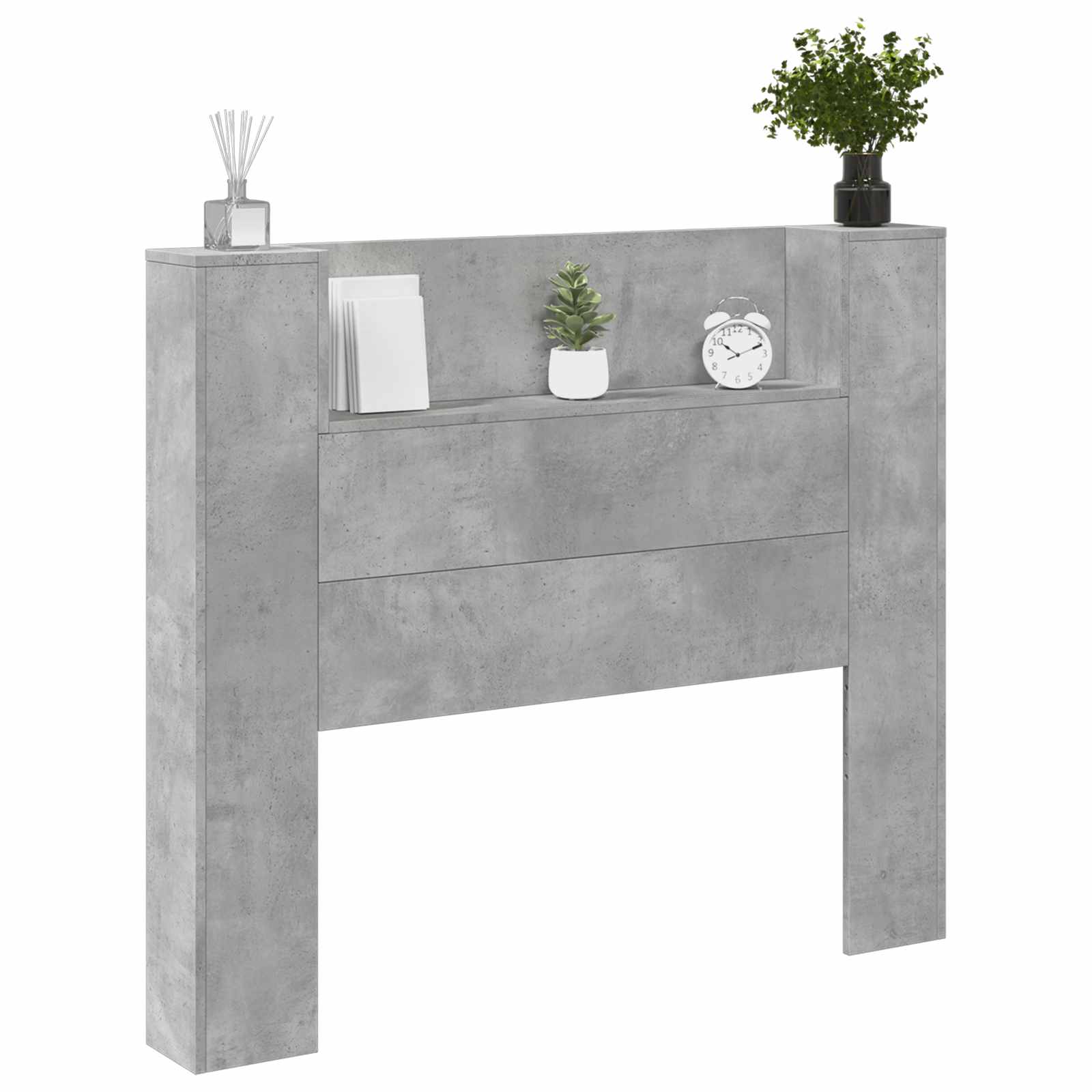 Uzglavlje Betonski sivi 120 x 16,5 x 103,5 cm Konstruirano drvo