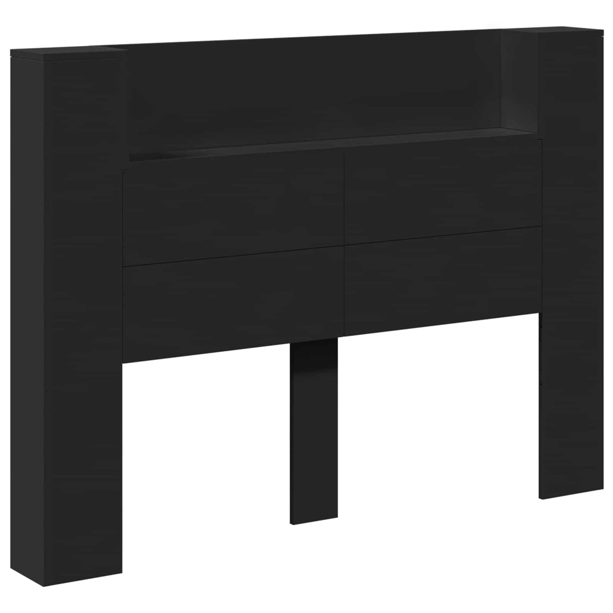 Uzglavlje Crna 140 x 16,5 x 103,5 cm Konstruirano drvo