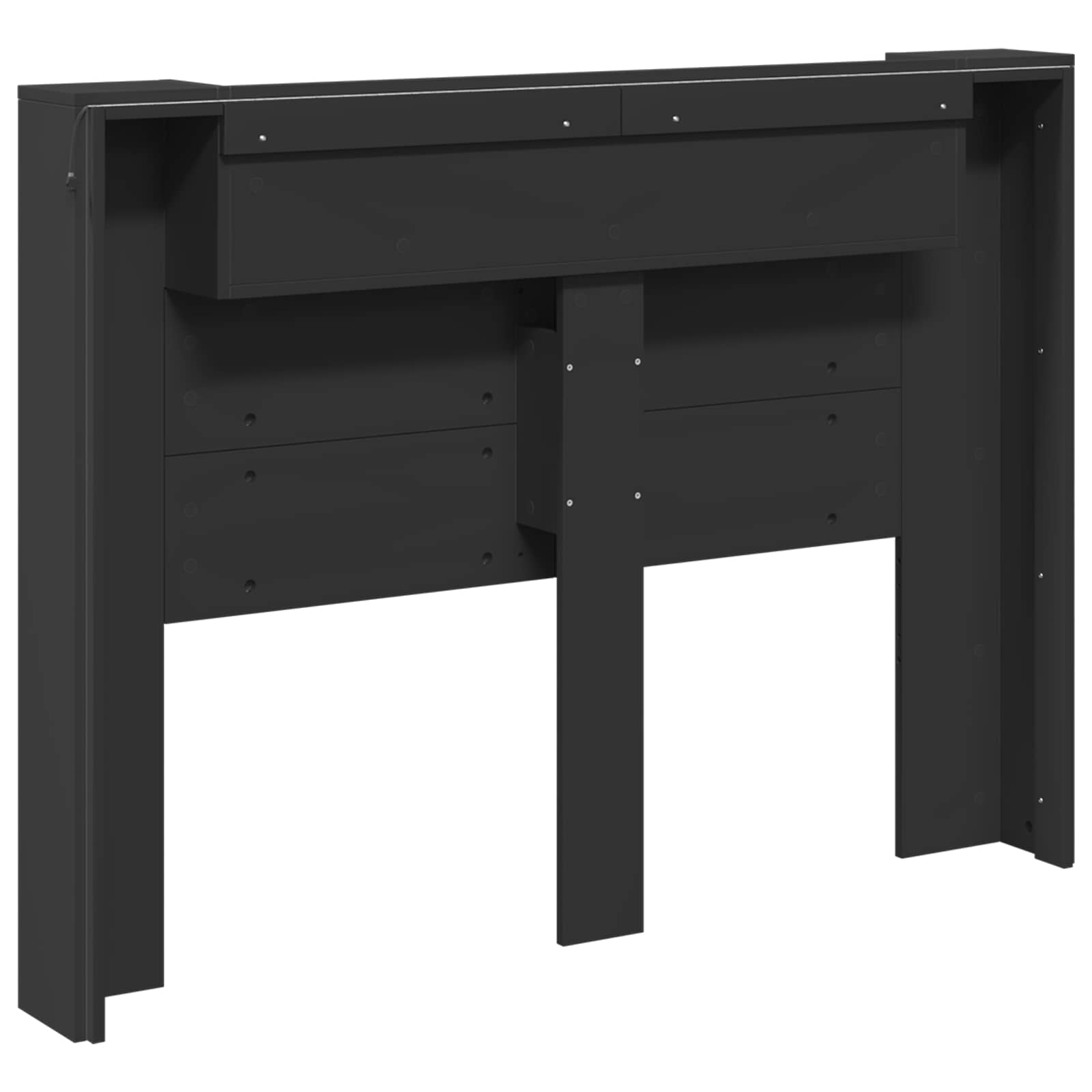 Uzglavlje Crna 140 x 16,5 x 103,5 cm Konstruirano drvo