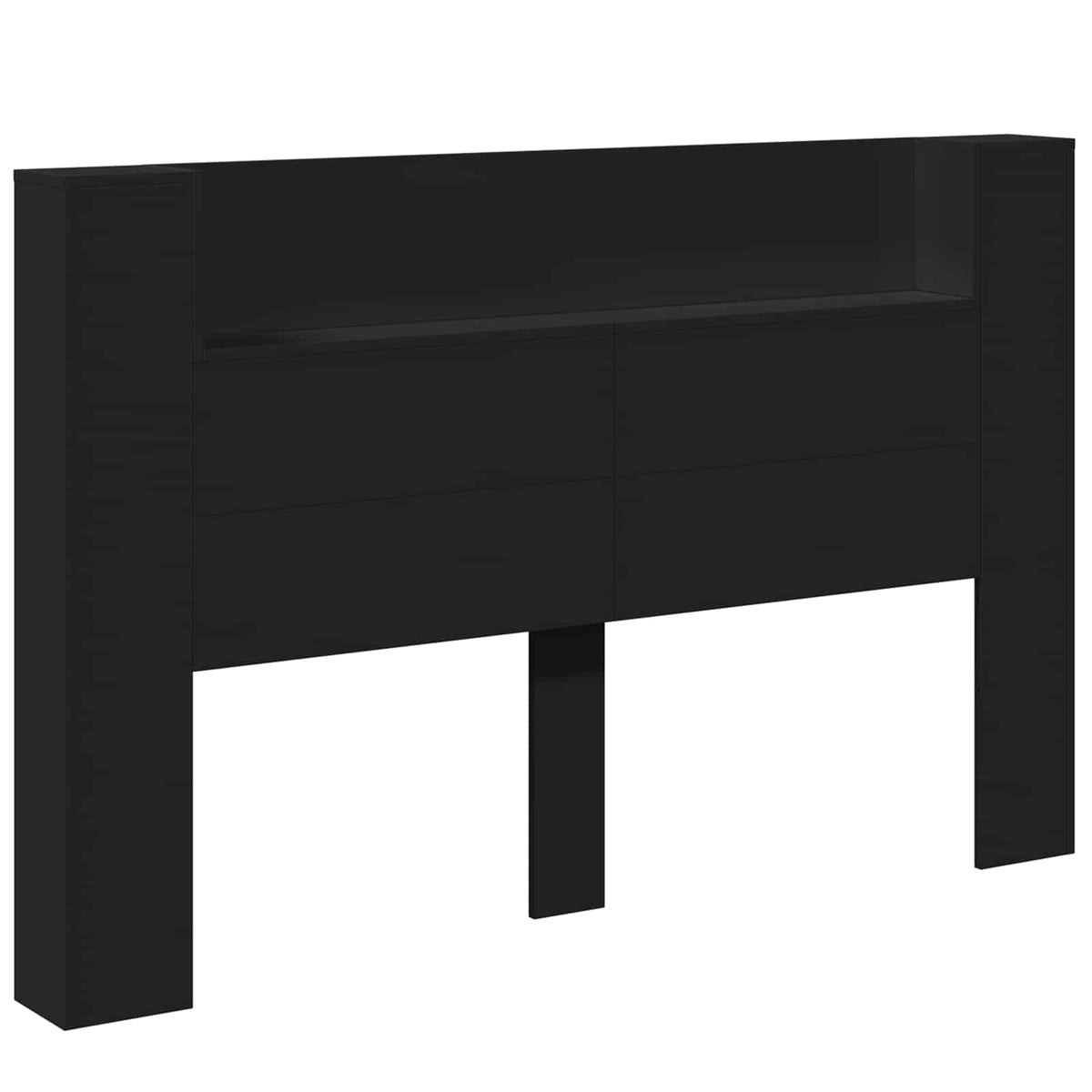 Uzglavlje Crna 160 x 16,5 x 103,5 cm Konstruirano drvo
