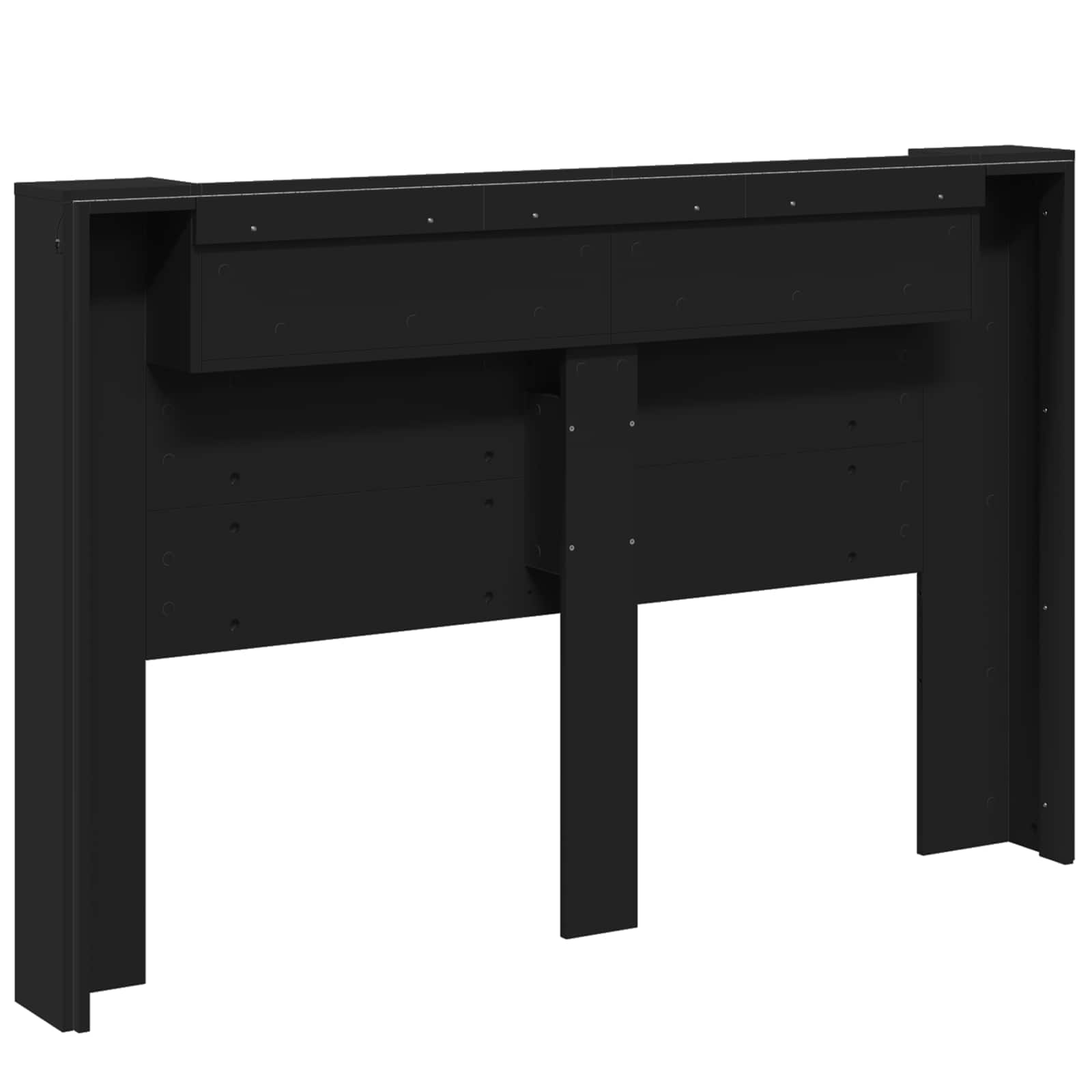 Uzglavlje Crna 160 x 16,5 x 103,5 cm Konstruirano drvo