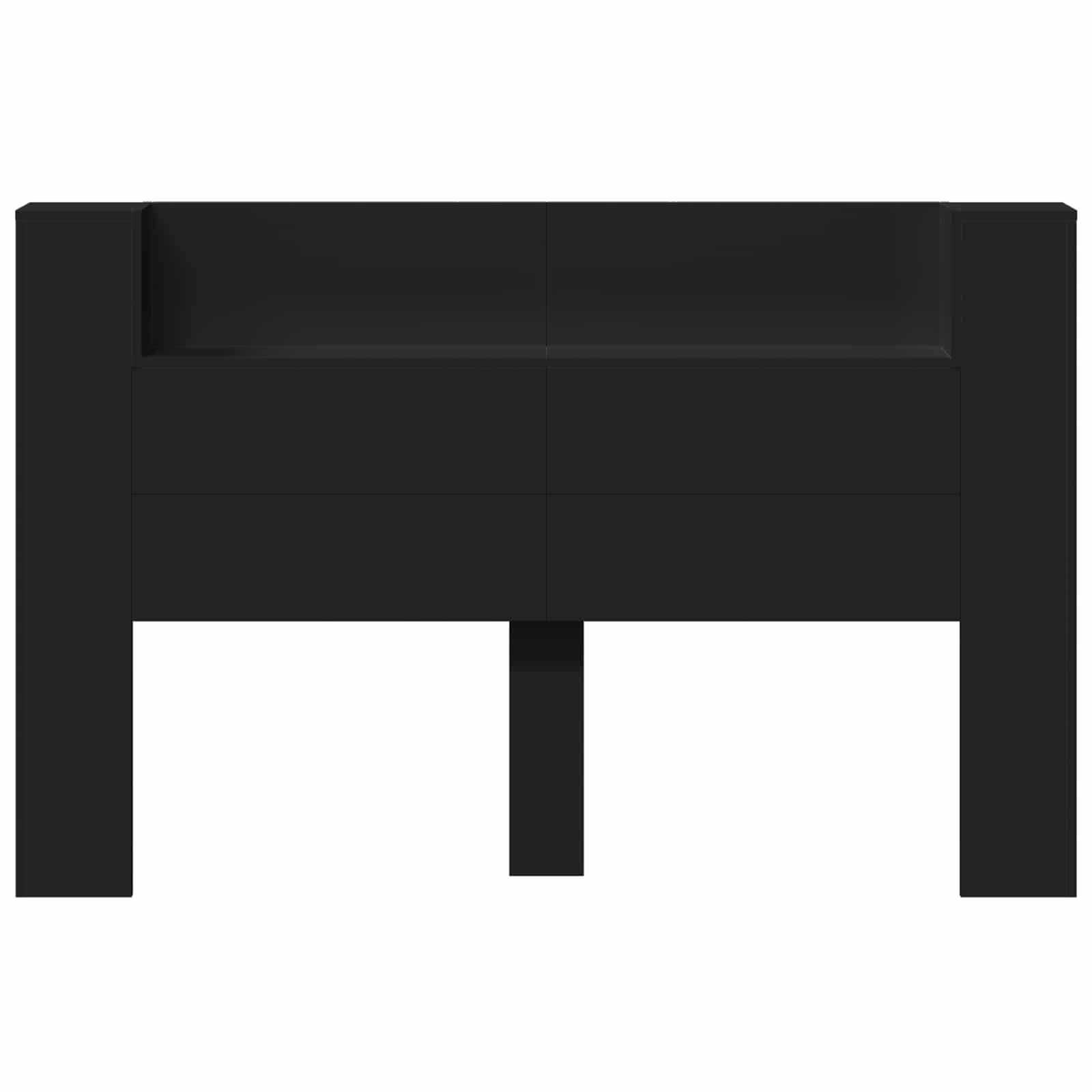 Uzglavlje Crna 160 x 16,5 x 103,5 cm Konstruirano drvo