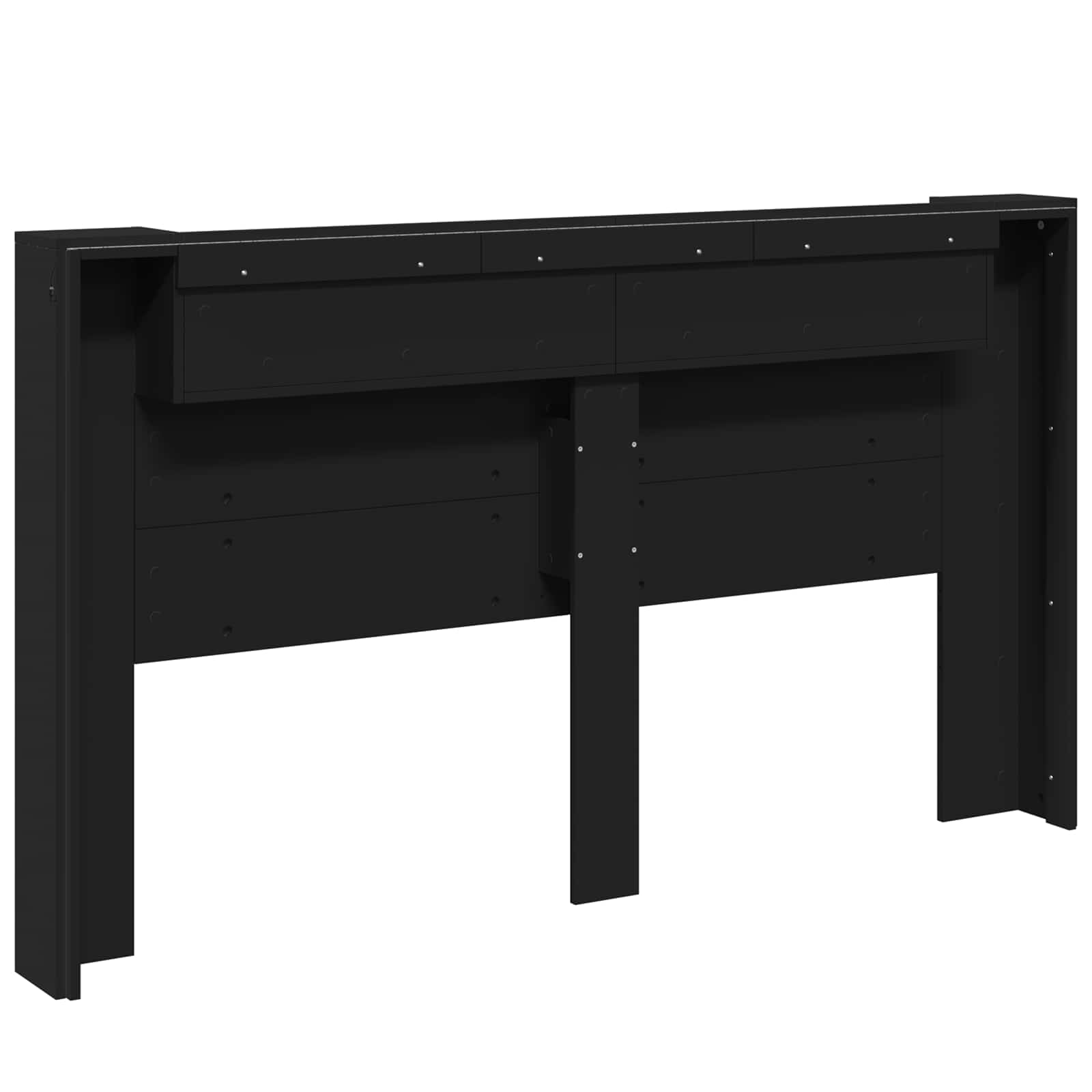 Uzglavlje Crna 180 x 16,5 x 103,5 cm Konstruirano drvo