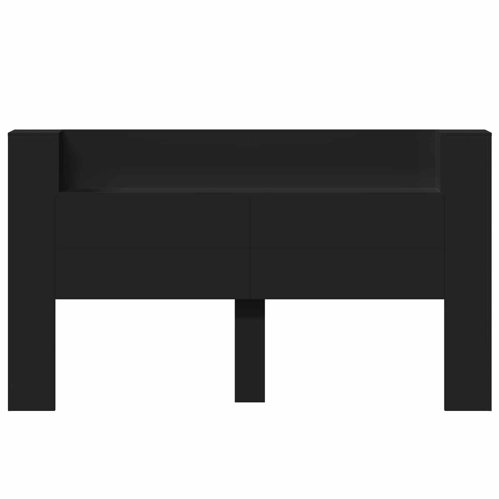 Uzglavlje Crna 180 x 16,5 x 103,5 cm Konstruirano drvo