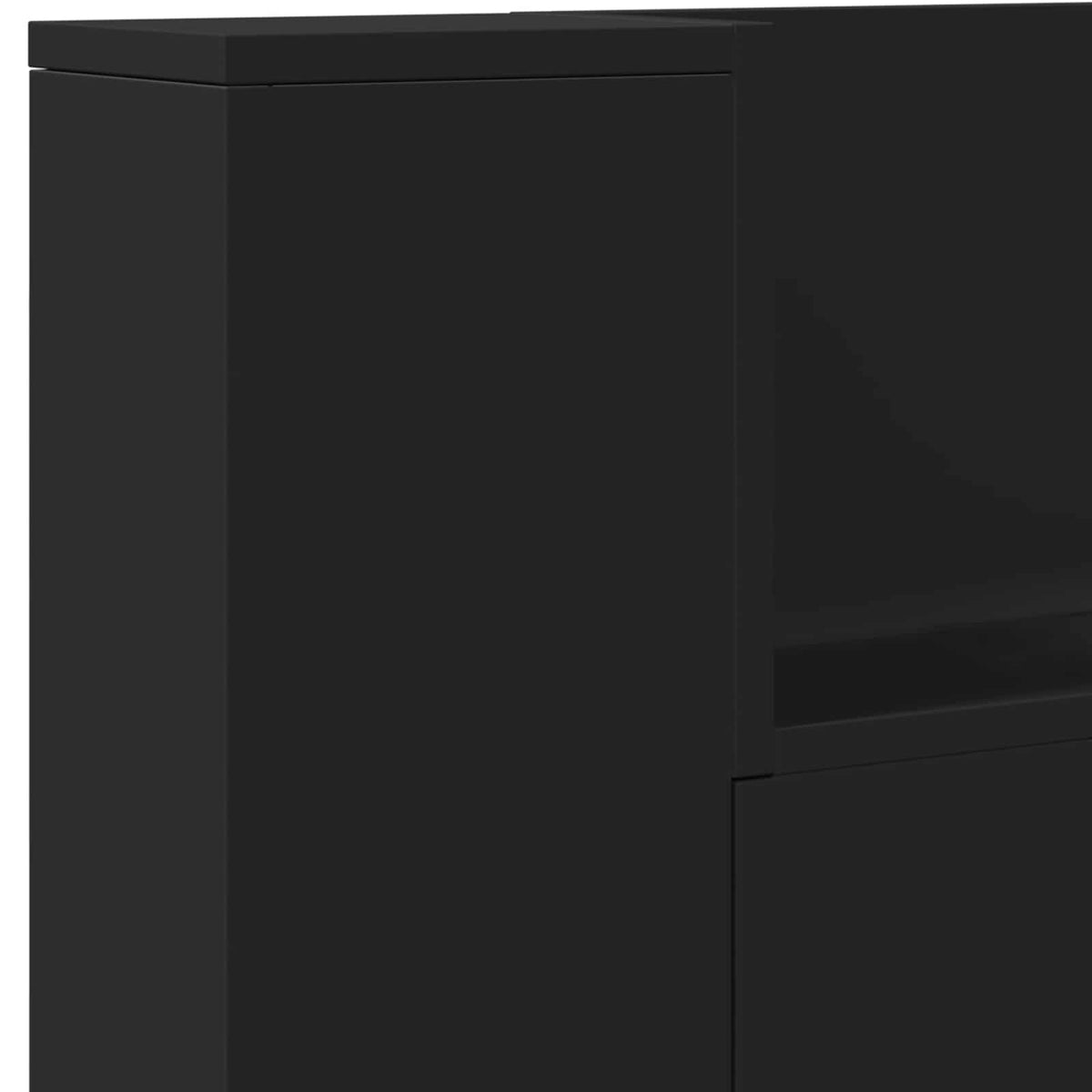 Uzglavlje Crna 200 x 16,5 x 103,5 cm Konstruirano drvo