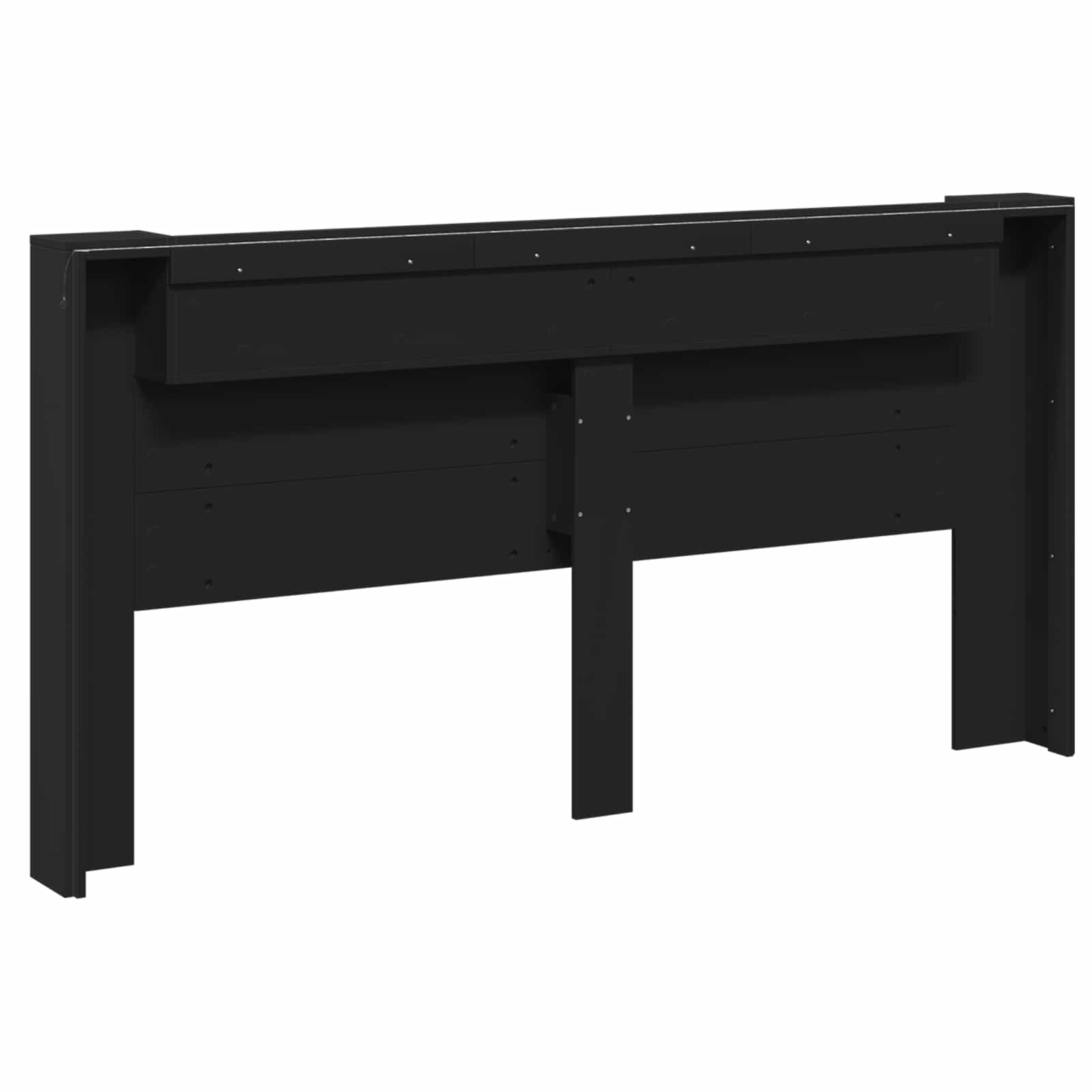 Uzglavlje Crna 200 x 16,5 x 103,5 cm Konstruirano drvo