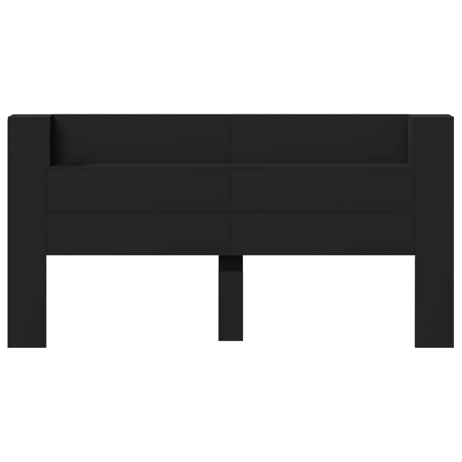 Uzglavlje Crna 200 x 16,5 x 103,5 cm Konstruirano drvo