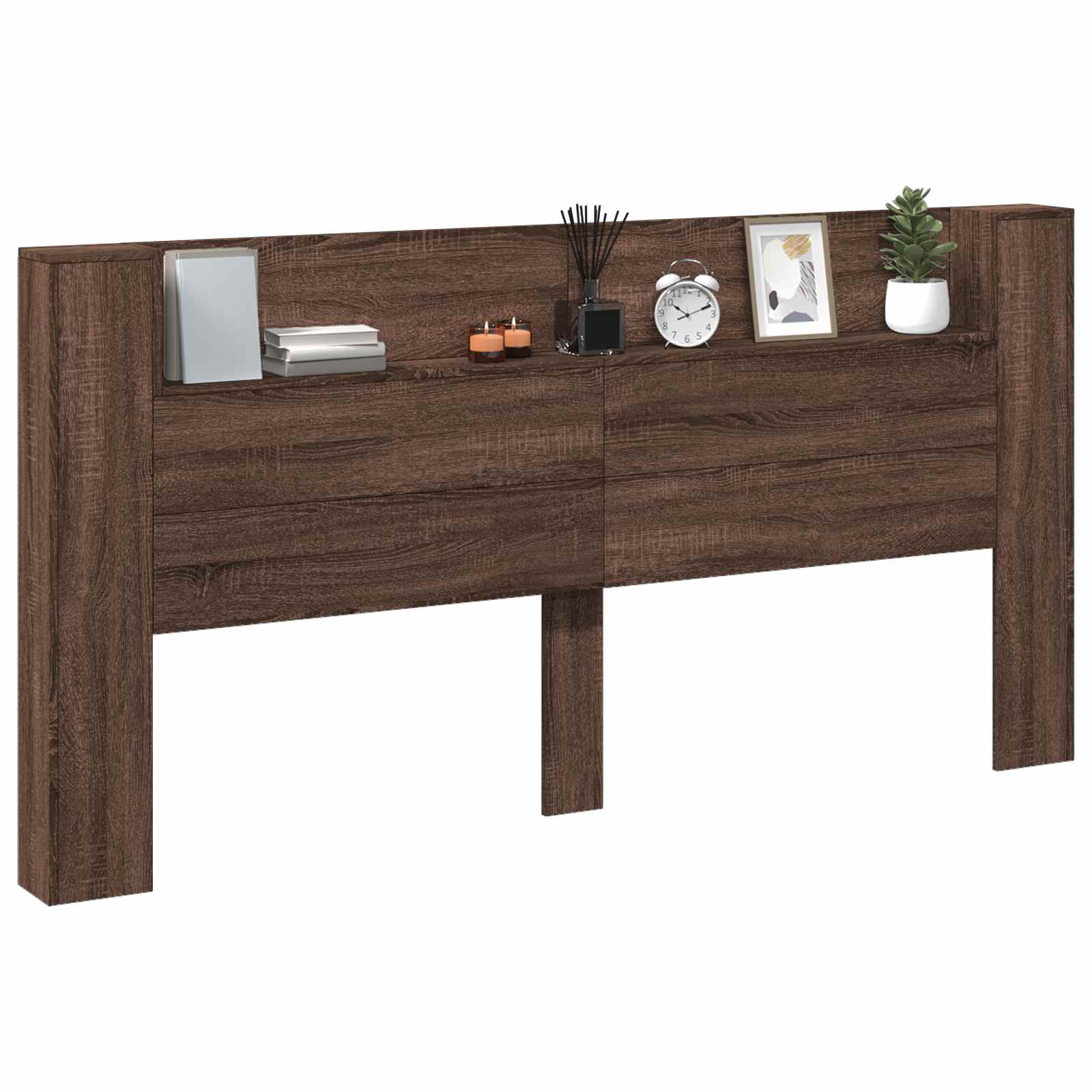 Uzglavlje Smeđi hrast 200 x 16,5 x 103,5 cm Konstruirano drvo