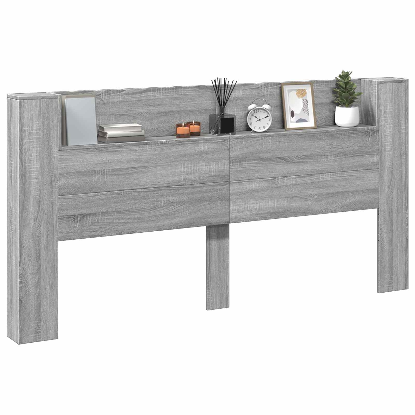 Uzglavlje Siva Sonoma 200 x 16,5 x 103,5 cm Konstruirano drvo