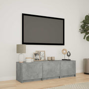 TV ormarić s LED rasvjetom Betonsko Siva 140 x 34 x 40 cm
