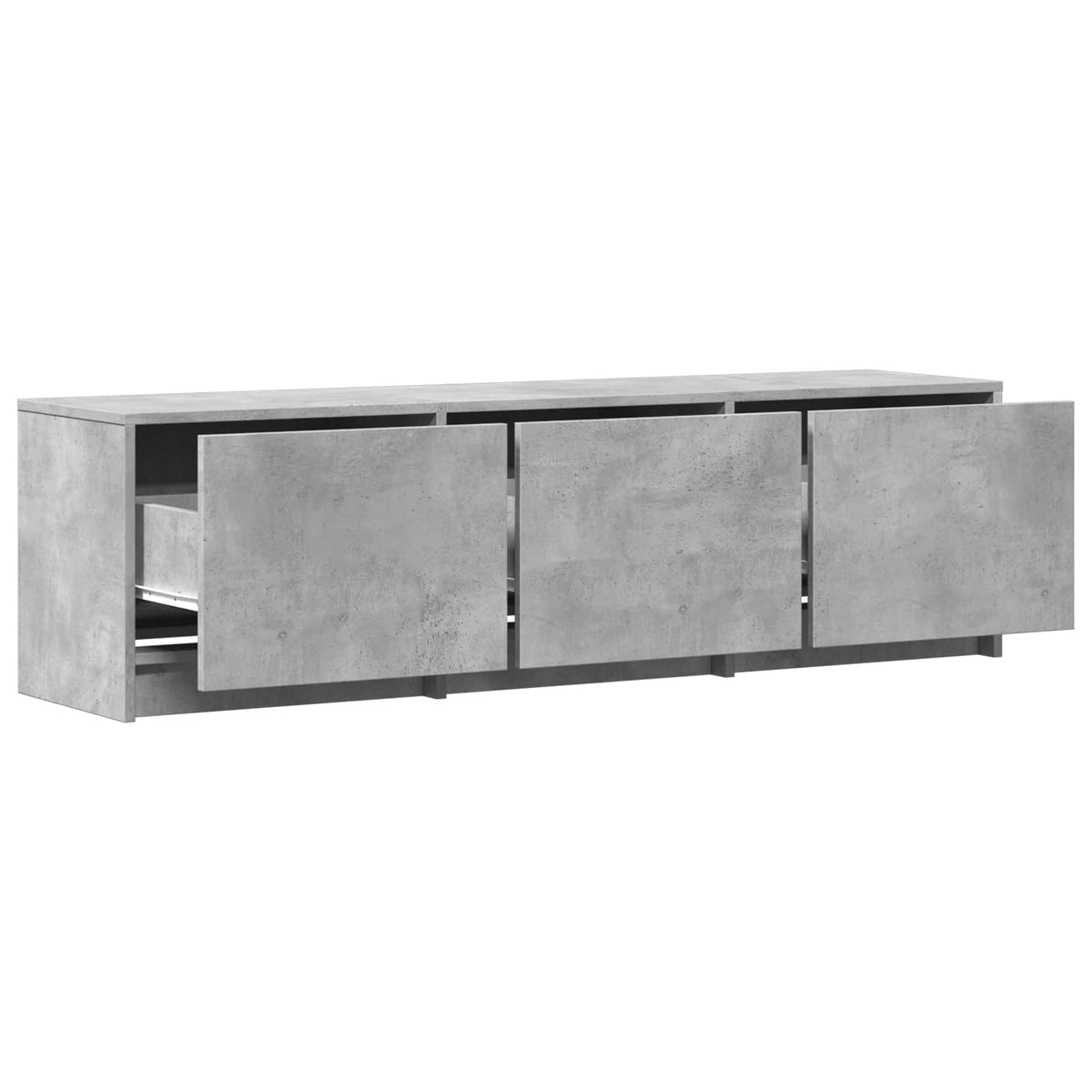 TV ormarić s LED rasvjetom Betonsko Siva 140 x 34 x 40 cm