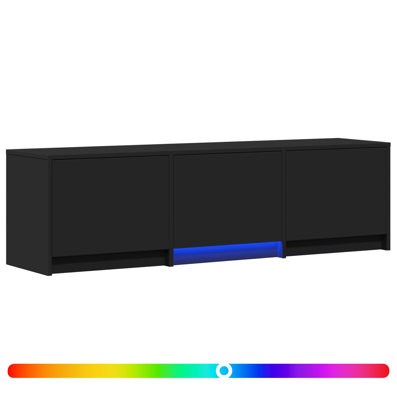 TV ormarić s LED rasvjetom s ladicama Crna 140 x 34 x 40 cm