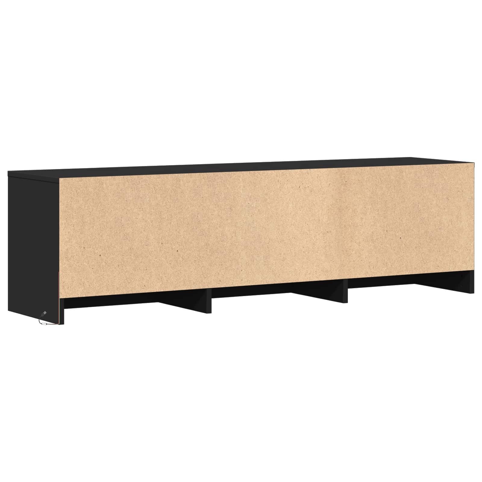 TV ormarić s LED rasvjetom s ladicama Crna 140 x 34 x 40 cm