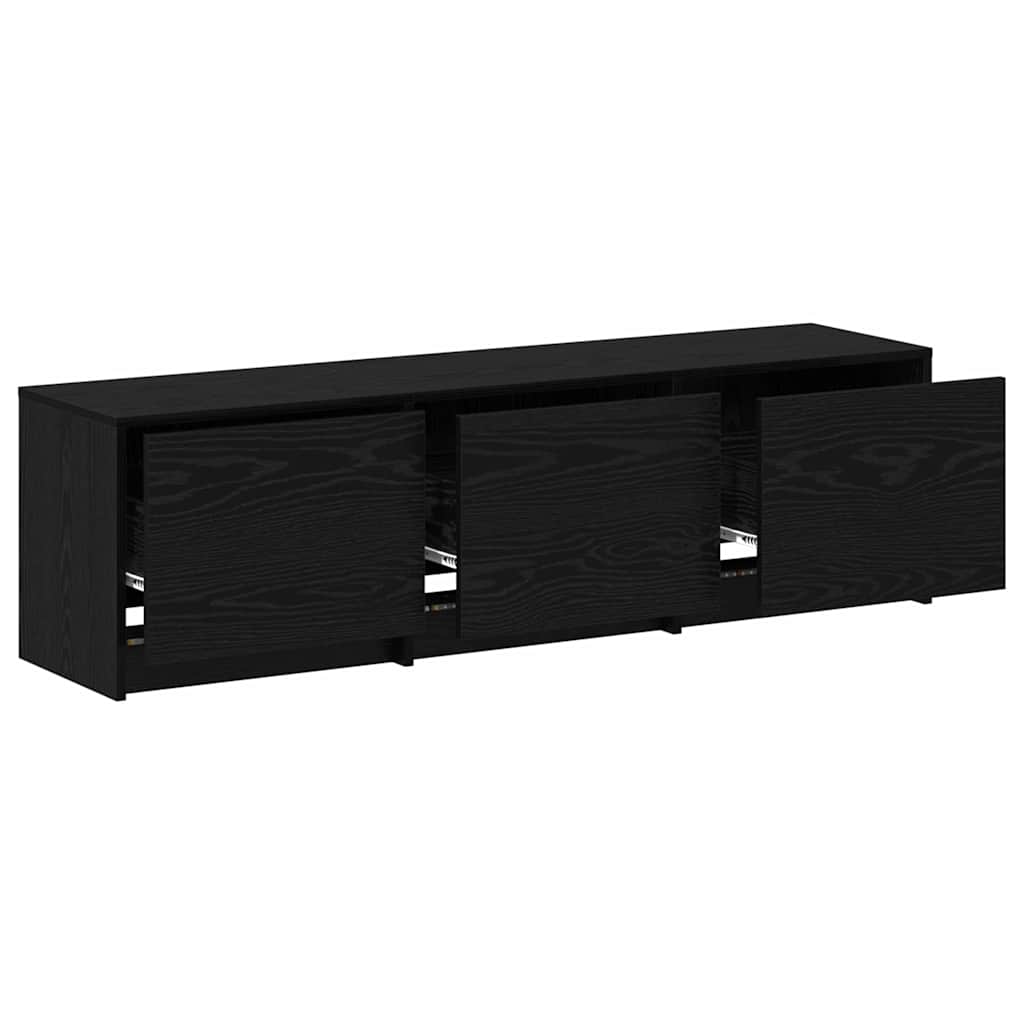 TV ormarić s LED rasvjetom Crni Hrast 140 x 34 x 40 cm