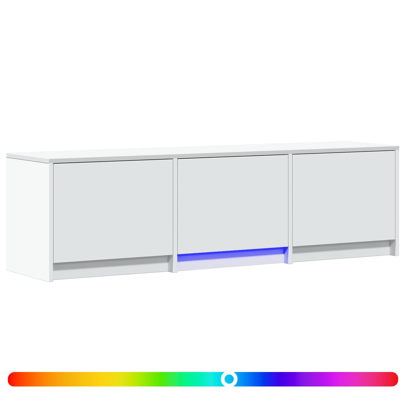 TV ormarić s LED rasvjetom s ladicama Bijeli 140 x 34 x 40 cm