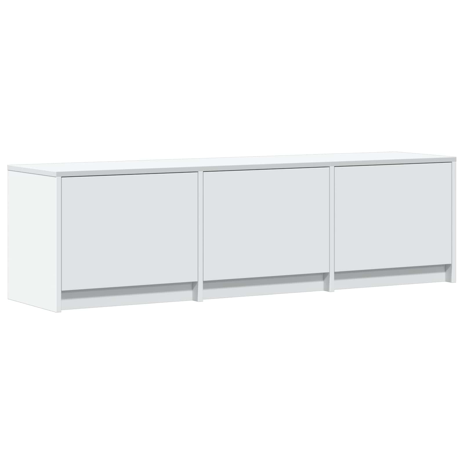 TV ormarić s LED rasvjetom s ladicama Bijeli 140 x 34 x 40 cm