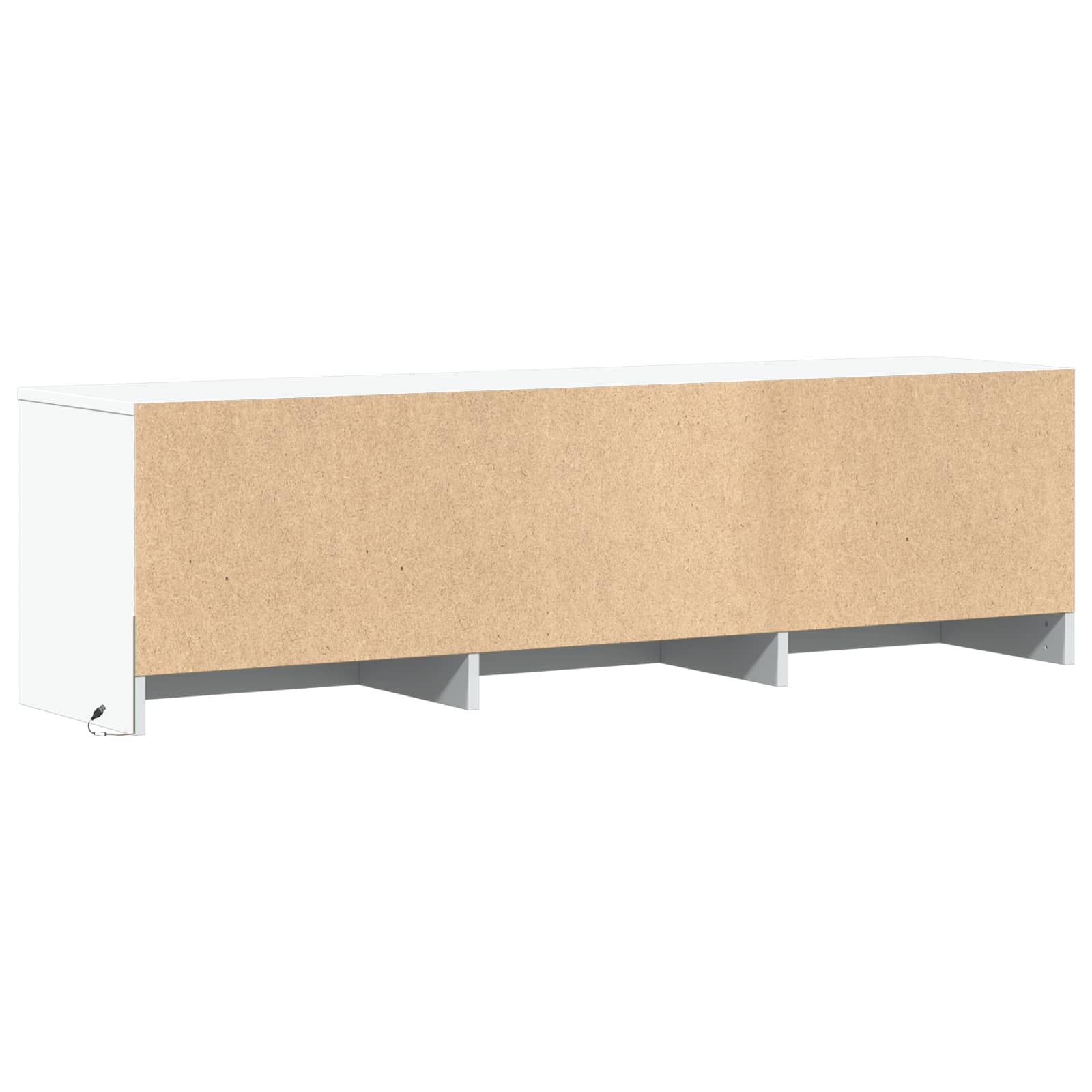 TV ormarić s LED rasvjetom s ladicama Bijeli 140 x 34 x 40 cm