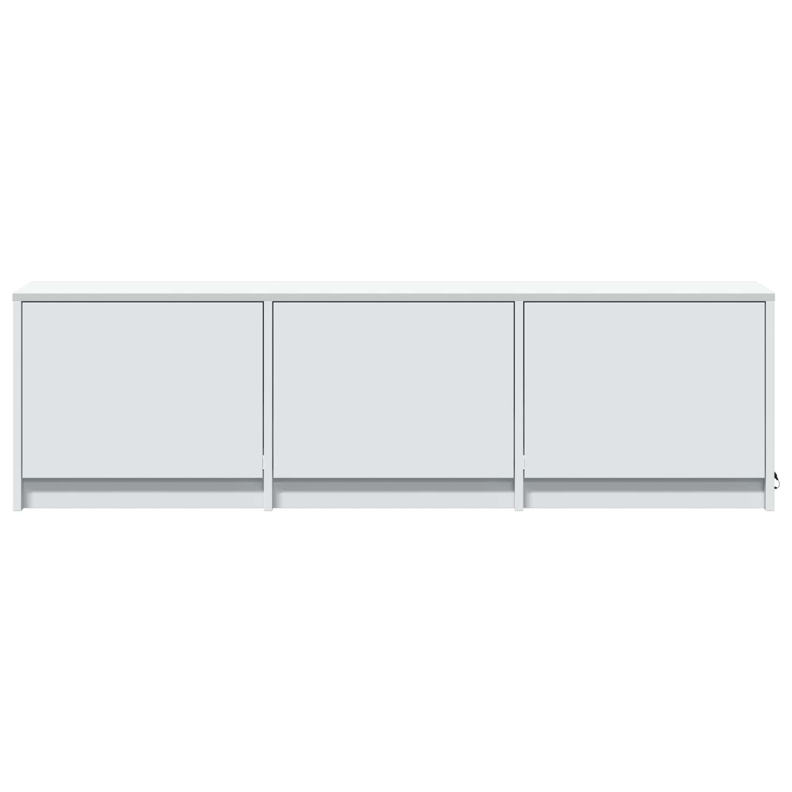 TV ormarić s LED rasvjetom s ladicama Bijeli 140 x 34 x 40 cm