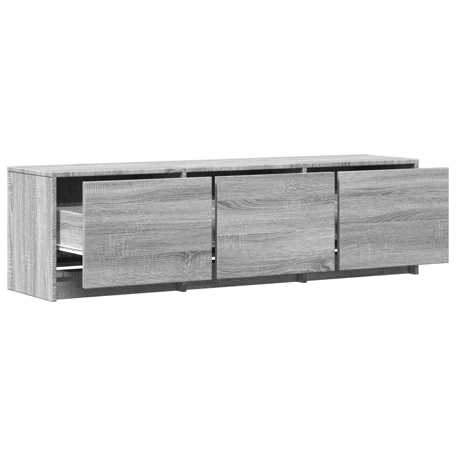 TV ormarić s LED rasvjetom Sivi Sonoma 140 x 34 x 40 cm