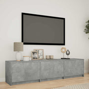 TV ormarić s LED rasvjetom Betonsko Siva 165 x 34 x 40 cm