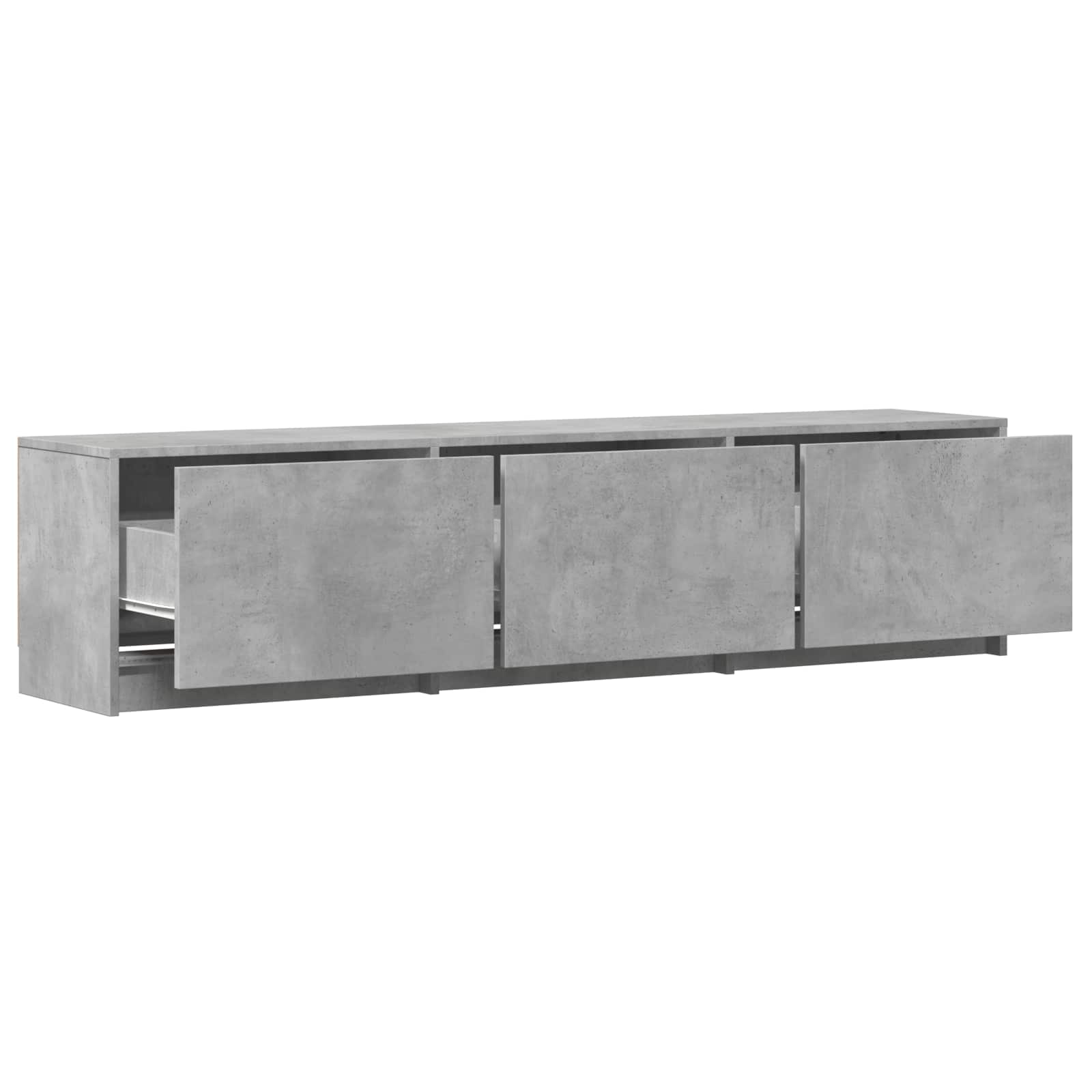 TV ormarić s LED rasvjetom Betonsko Siva 165 x 34 x 40 cm