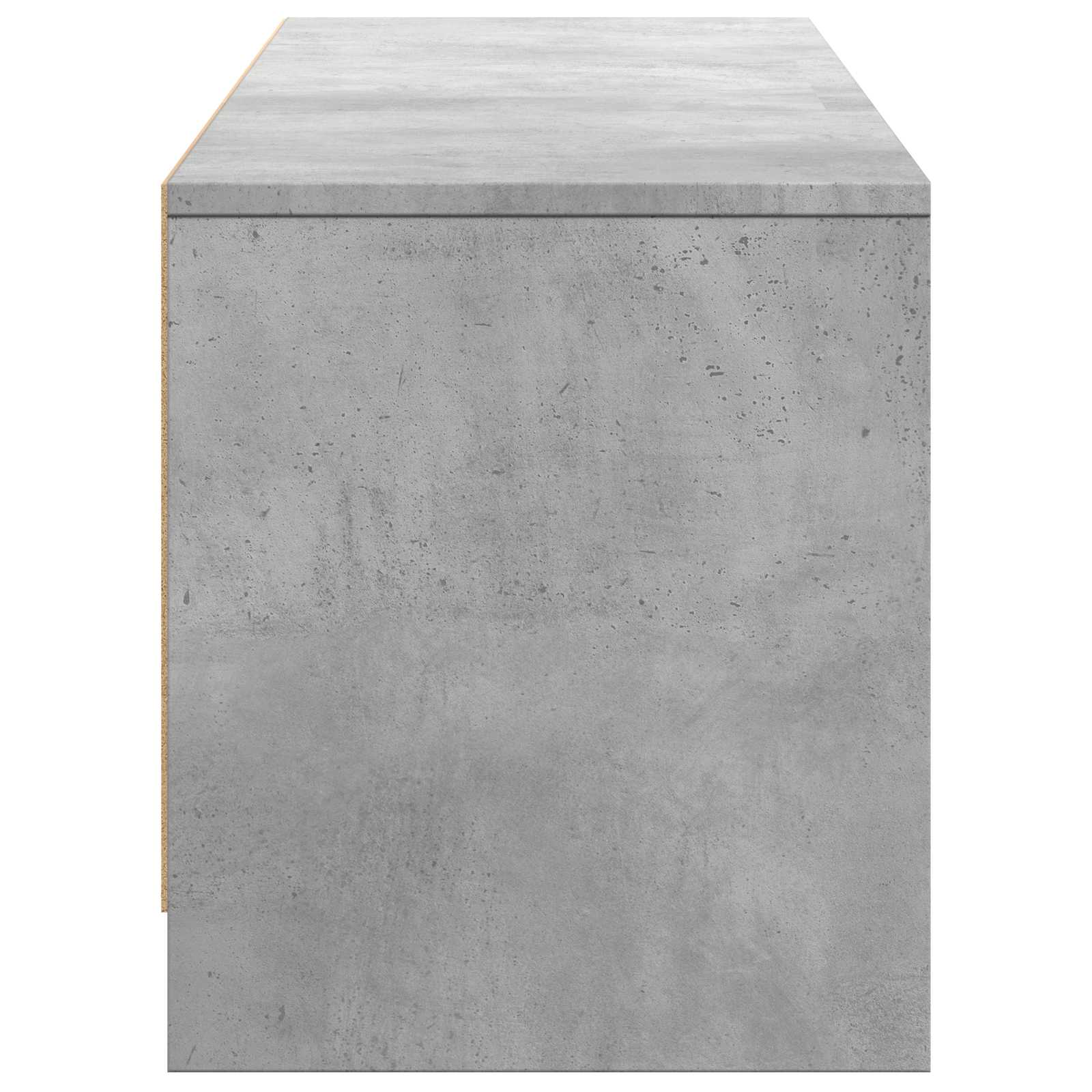 TV ormarić s LED rasvjetom Betonsko Siva 165 x 34 x 40 cm