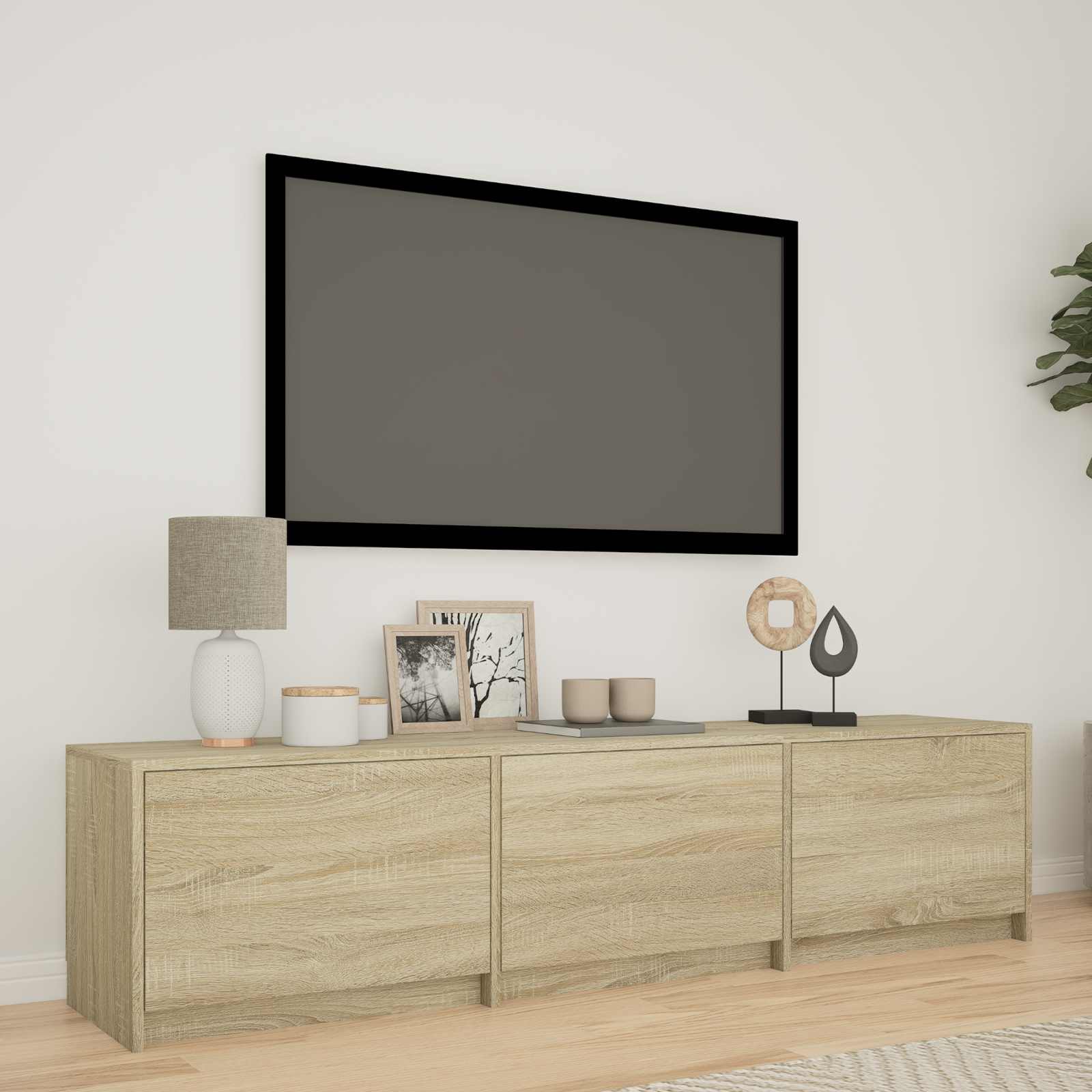 TV ormarić s LED rasvjetom Sonoma hrast 165 x 34 x 40 cm
