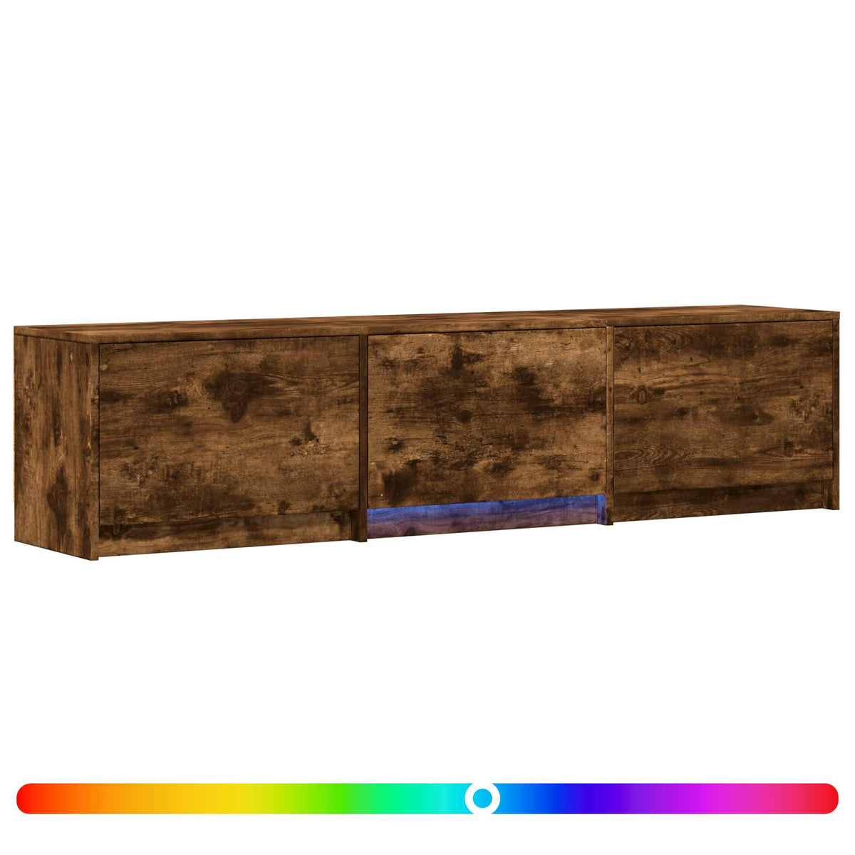 TV ormarić s LED rasvjetom Dimljeni Hrast 165 x 34 x 40 cm