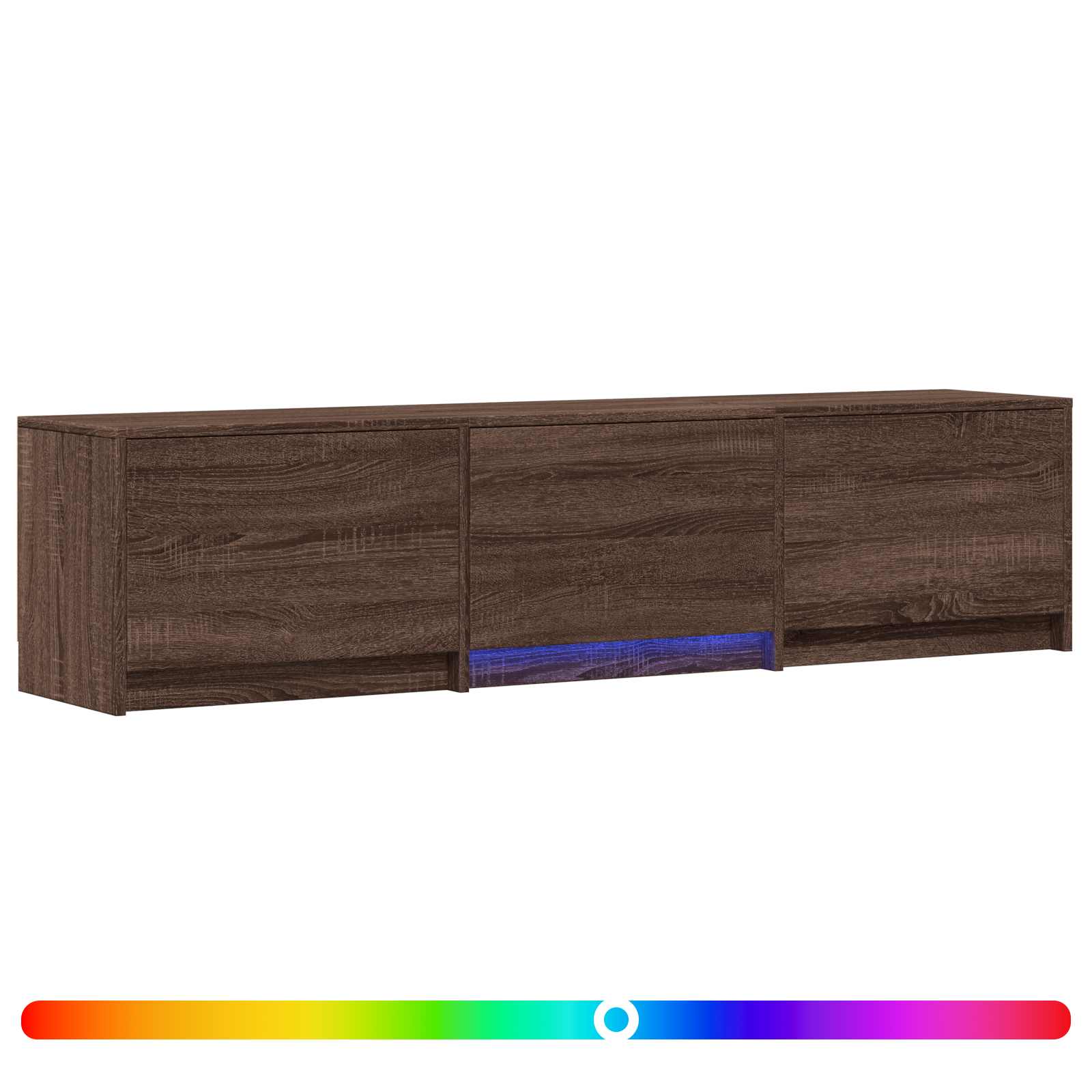 TV ormarić s LED rasvjetom Smeđi hrast 165 x 34 x 40 cm
