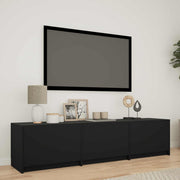 TV ormarić s LED rasvjetom s ladicama Crna 165 x 34 x 40 cm