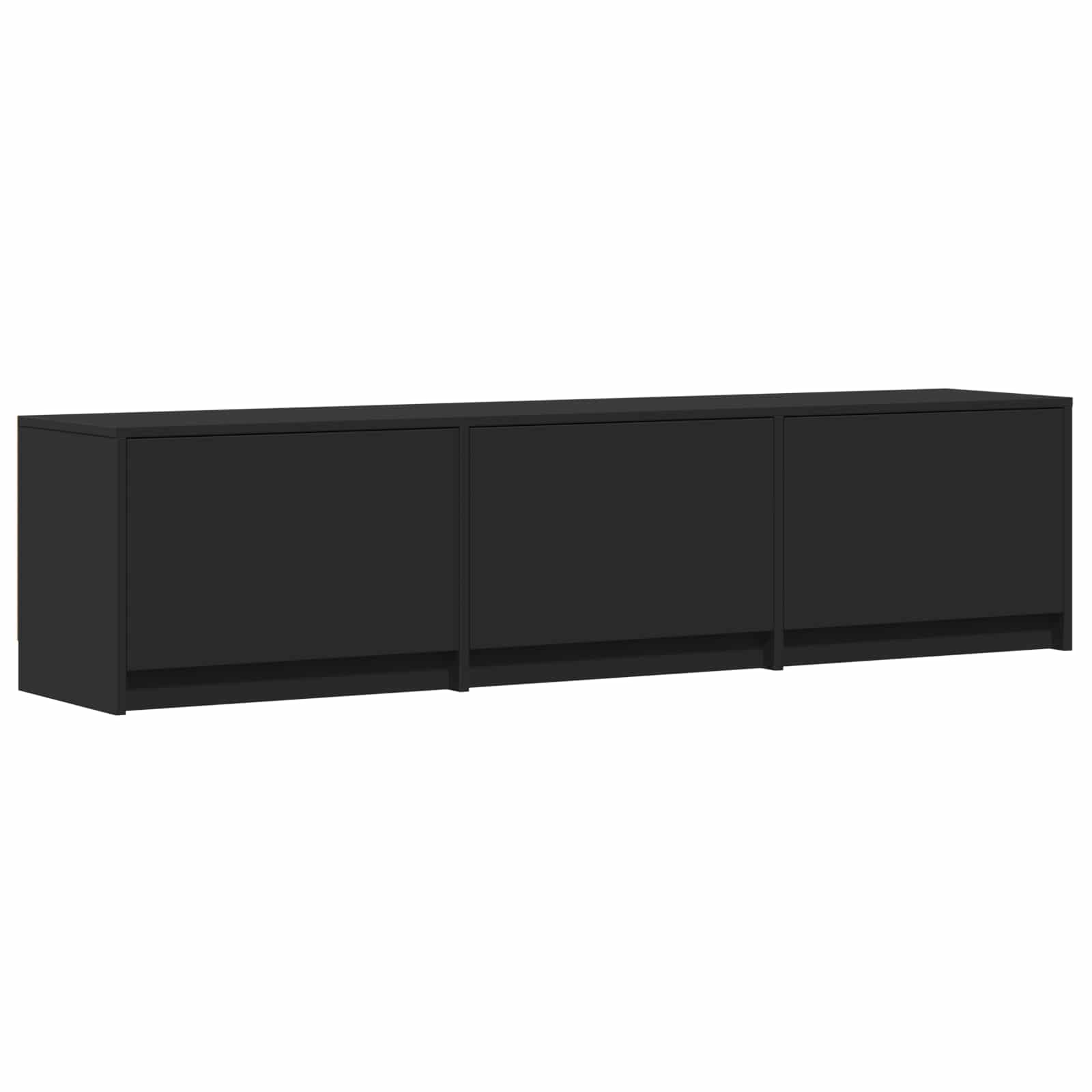 TV ormarić s LED rasvjetom s ladicama Crna 165 x 34 x 40 cm
