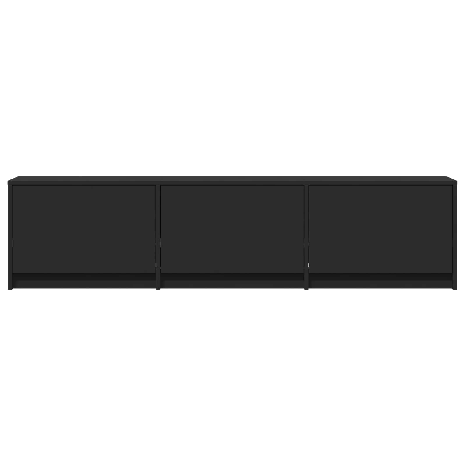 TV ormarić s LED rasvjetom s ladicama Crna 165 x 34 x 40 cm