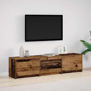 TV ormarić s LED rasvjetom Staro drvo 165 x 34 x 40 cm