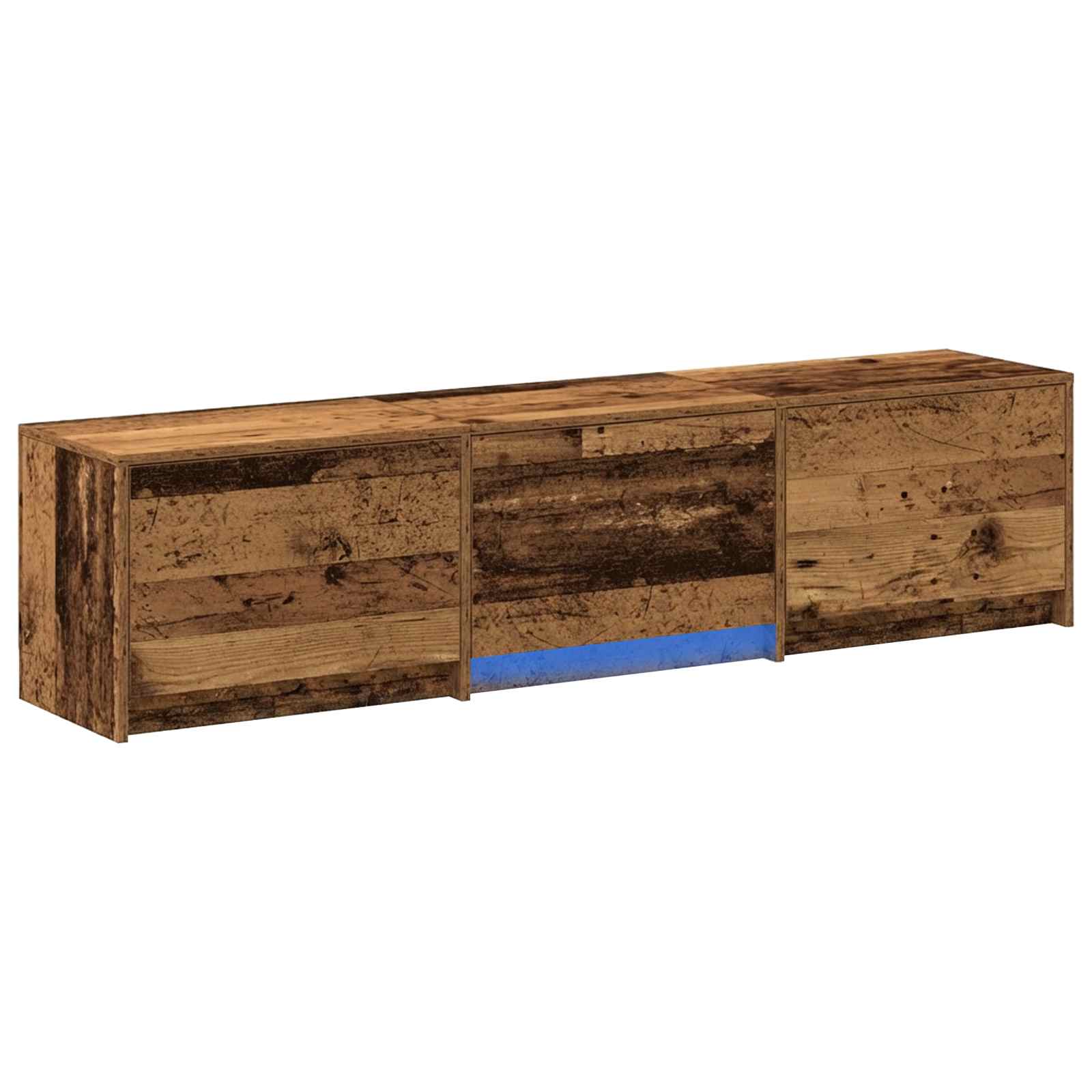 TV ormarić s LED rasvjetom Staro drvo 165 x 34 x 40 cm