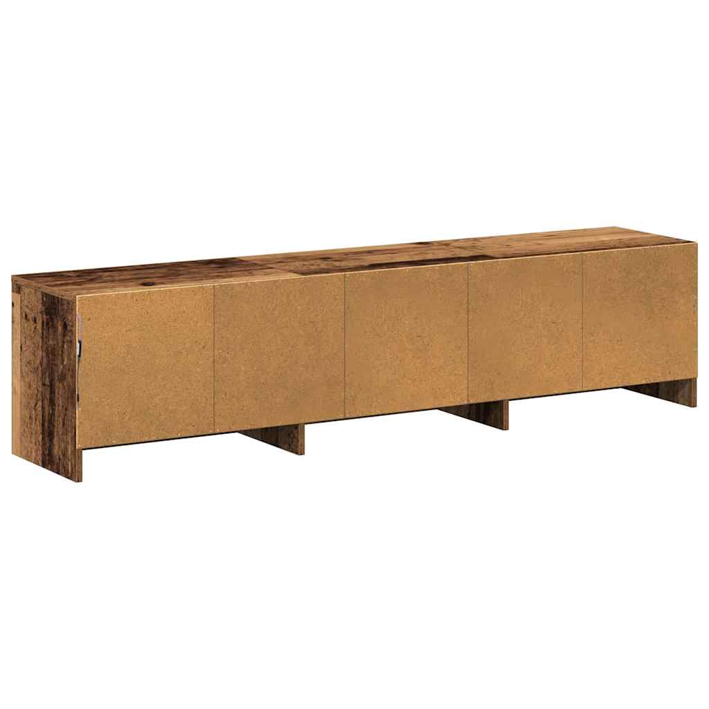 TV ormarić s LED rasvjetom Staro drvo 165 x 34 x 40 cm