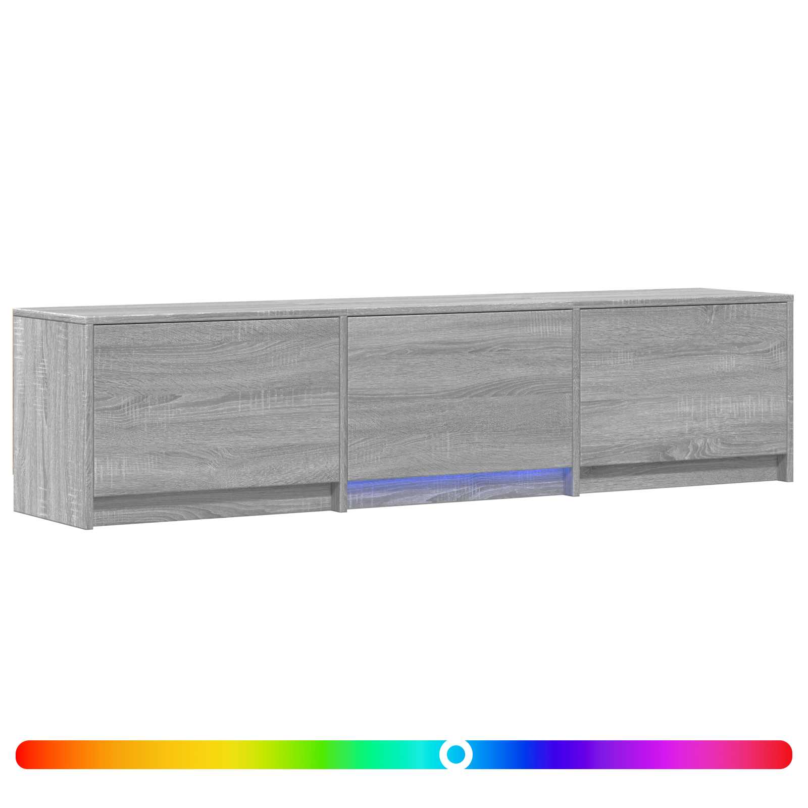 TV ormarić s LED rasvjetom Sivi Sonoma 165 x 34 x 40 cm
