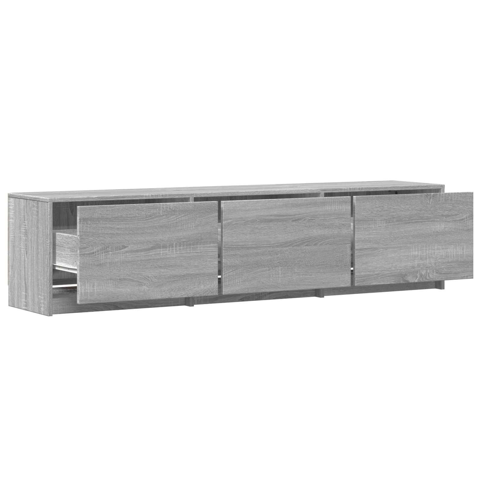 TV ormarić s LED rasvjetom Sivi Sonoma 165 x 34 x 40 cm