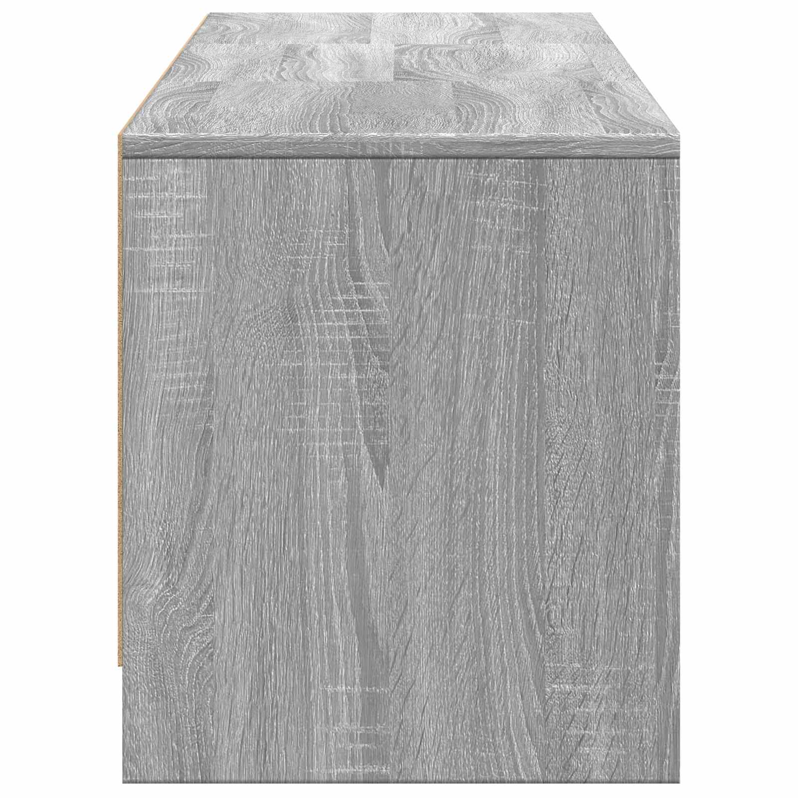 TV ormarić s LED rasvjetom Sivi Sonoma 165 x 34 x 40 cm