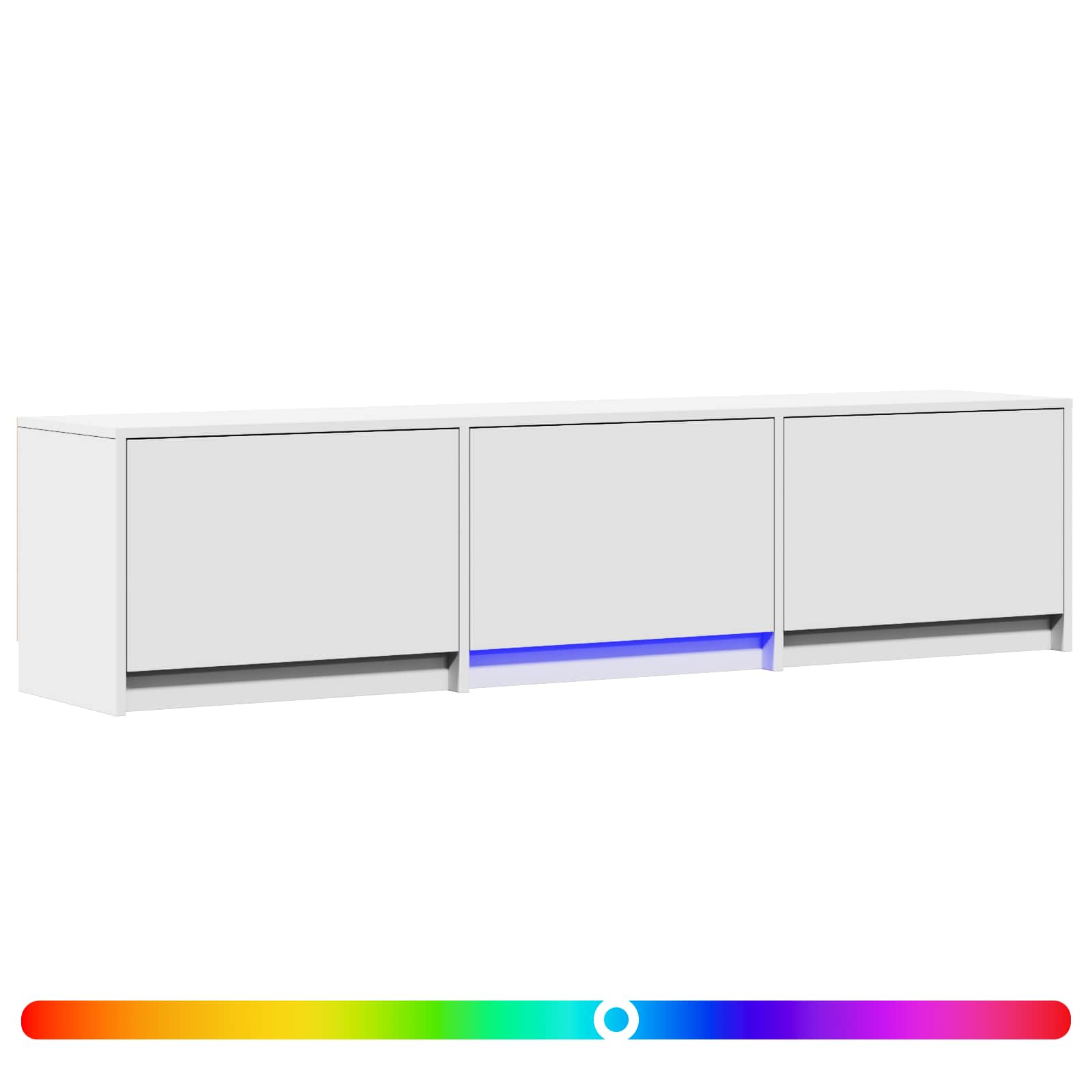 TV ormarić s LED rasvjetom s ladicama Bijeli 165 x 34 x 40 cm