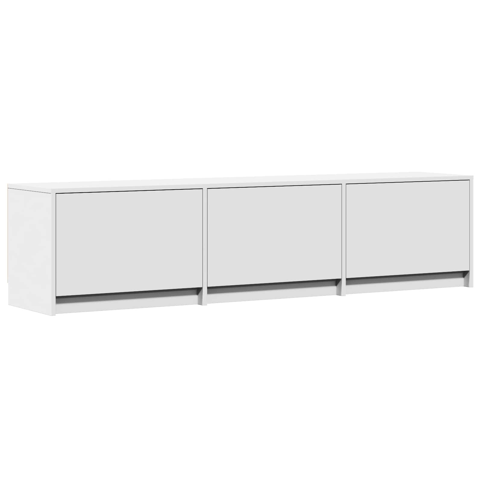 TV ormarić s LED rasvjetom s ladicama Bijeli 165 x 34 x 40 cm