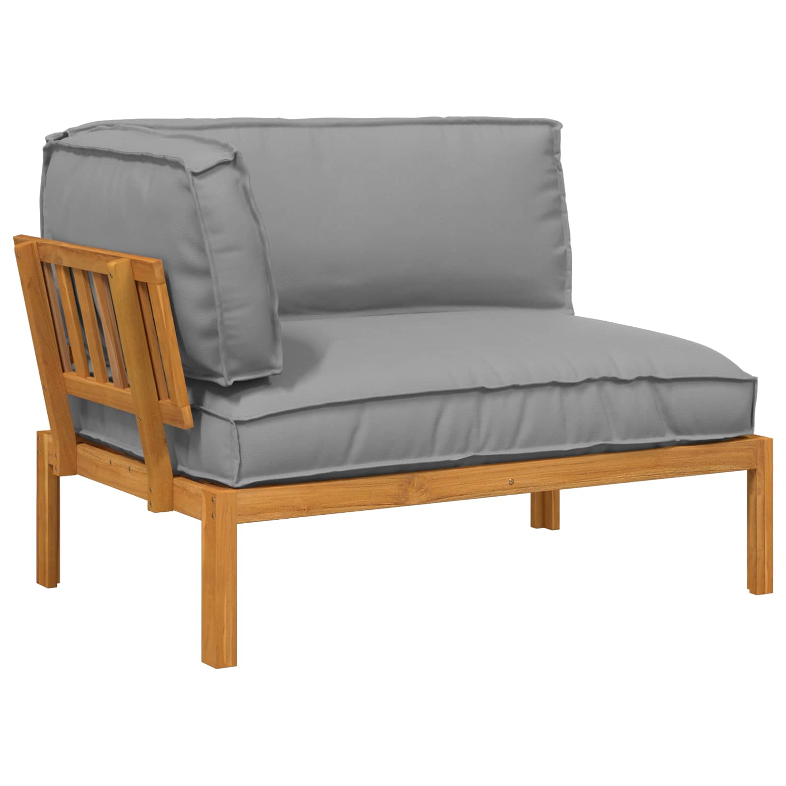 Set sofe s jastukom Siva 133 x 92 x 69 cm Čvrsto drvo akacije