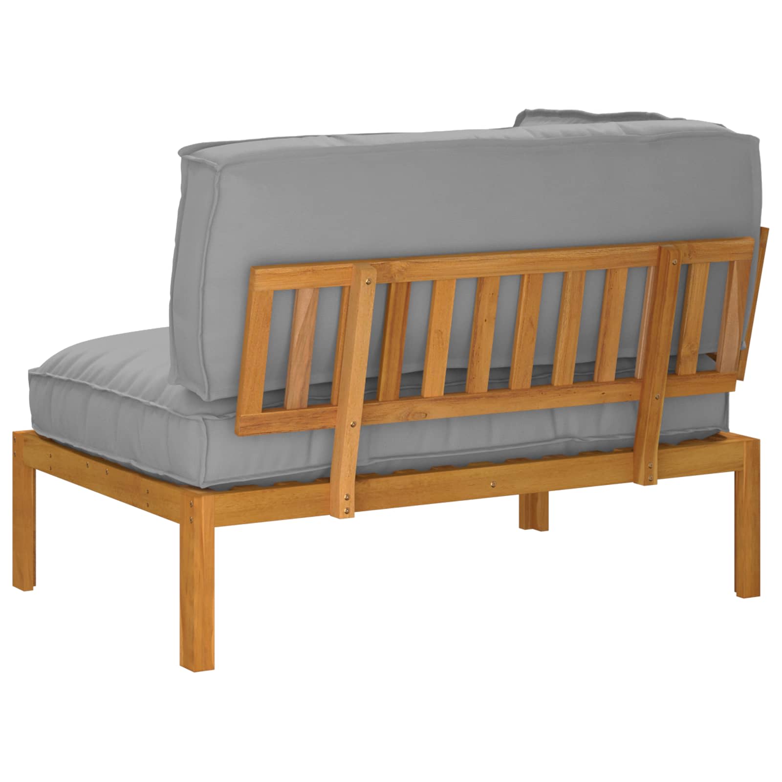 Set sofe s jastukom Siva 133 x 92 x 69 cm Čvrsto drvo akacije