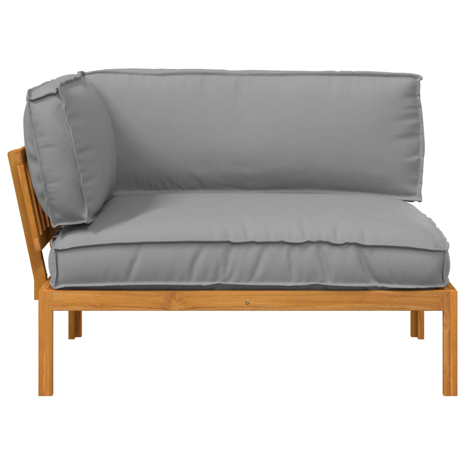 Set sofe s jastukom Siva 133 x 92 x 69 cm Čvrsto drvo akacije
