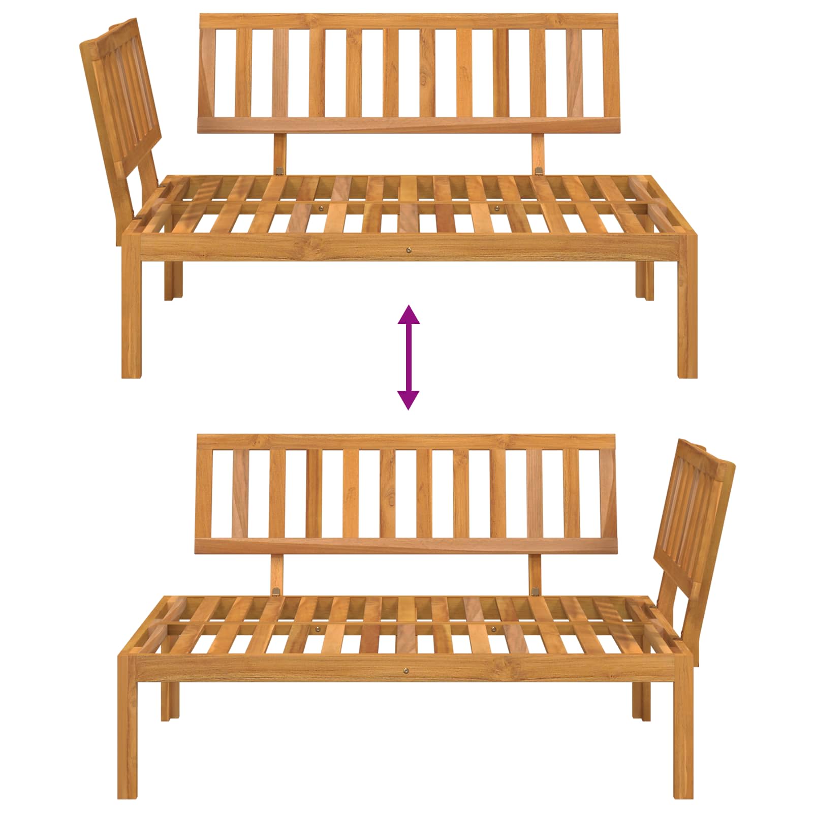 Set sofe s jastukom Siva 133 x 92 x 69 cm Čvrsto drvo akacije